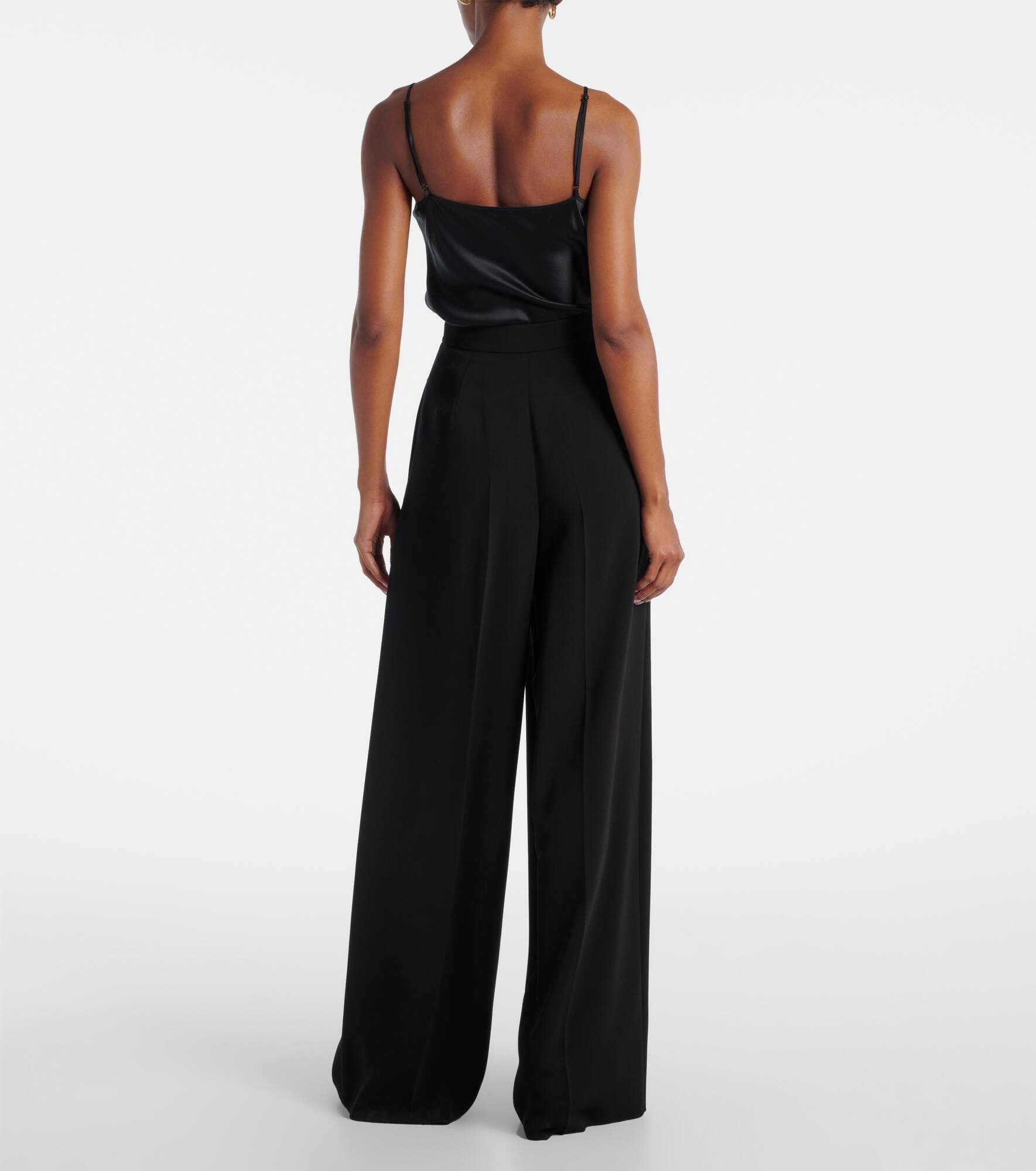 Laccato high-rise cady wide-leg pants - 3
