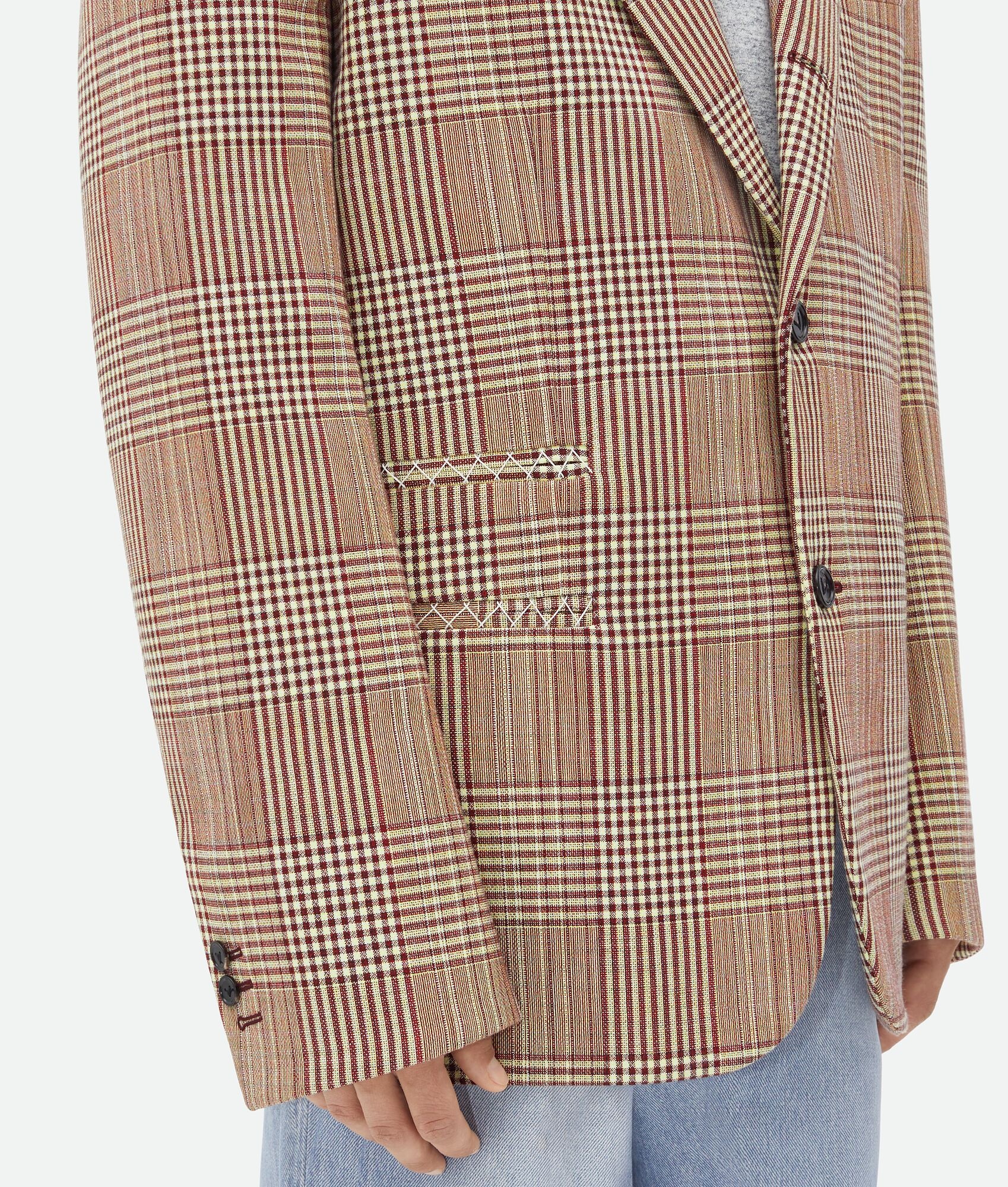 Double Cotton Check Jacket - 5