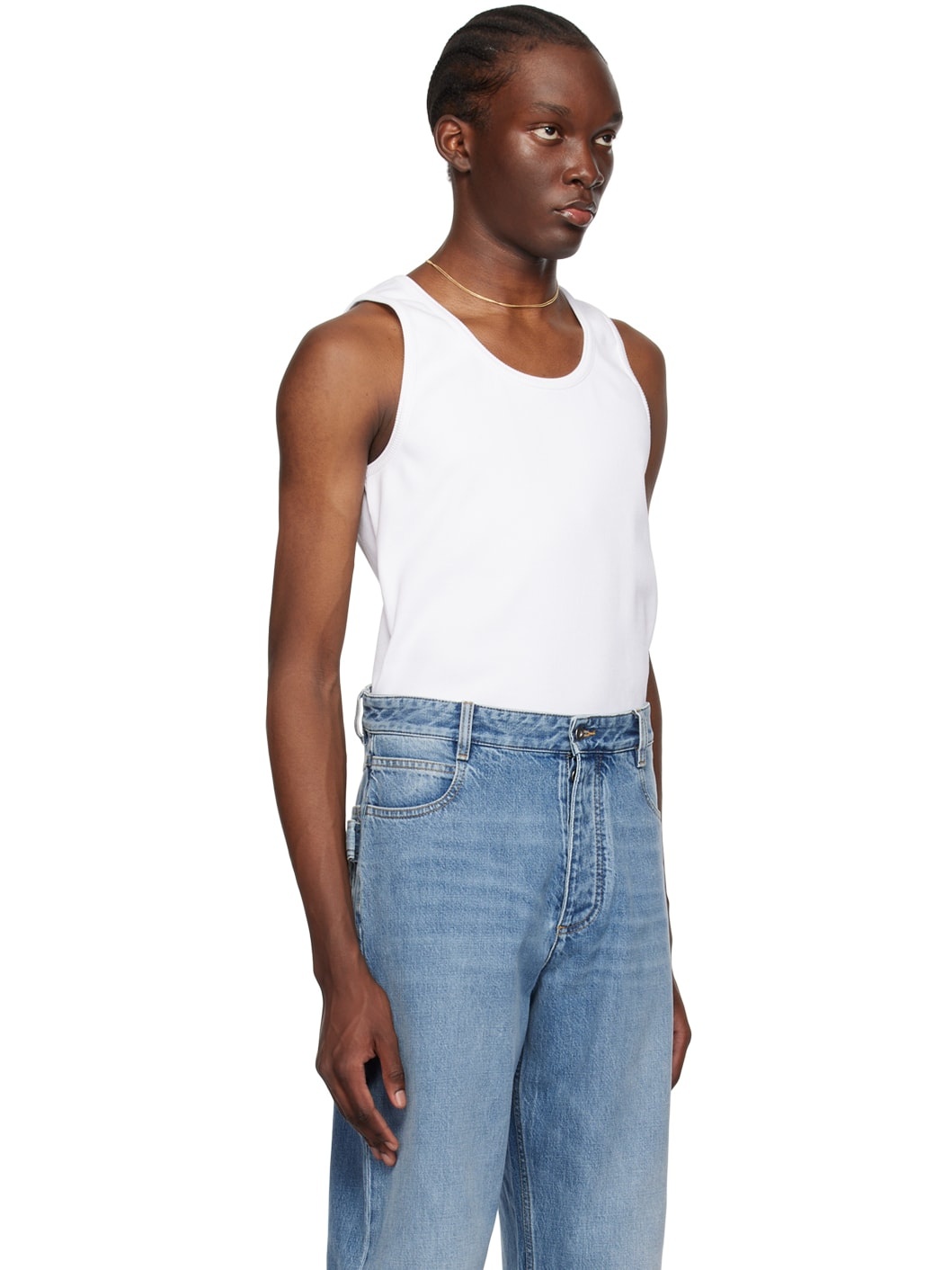 White Rib Tank Top - 2