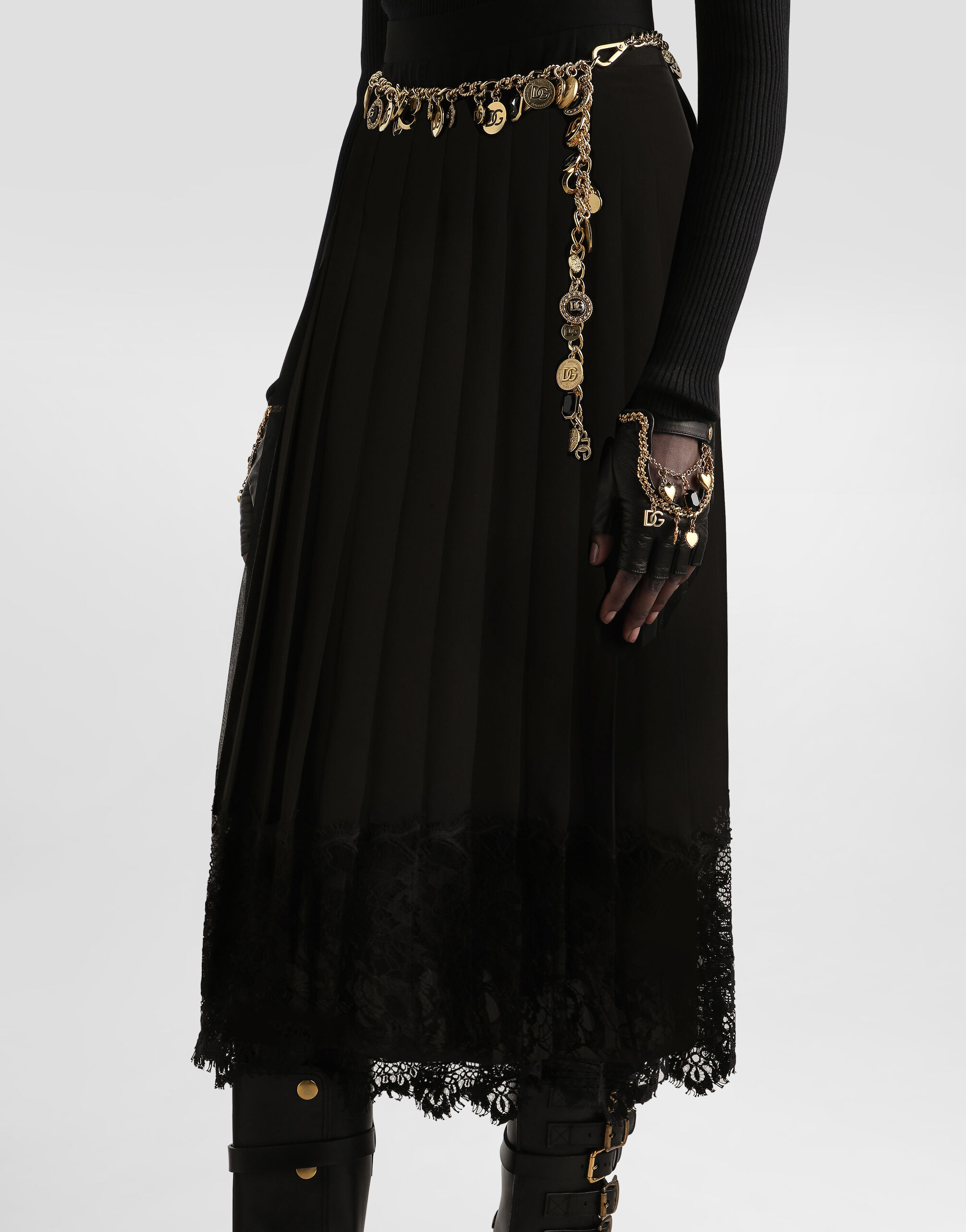 Pleated chiffon skirt - 4