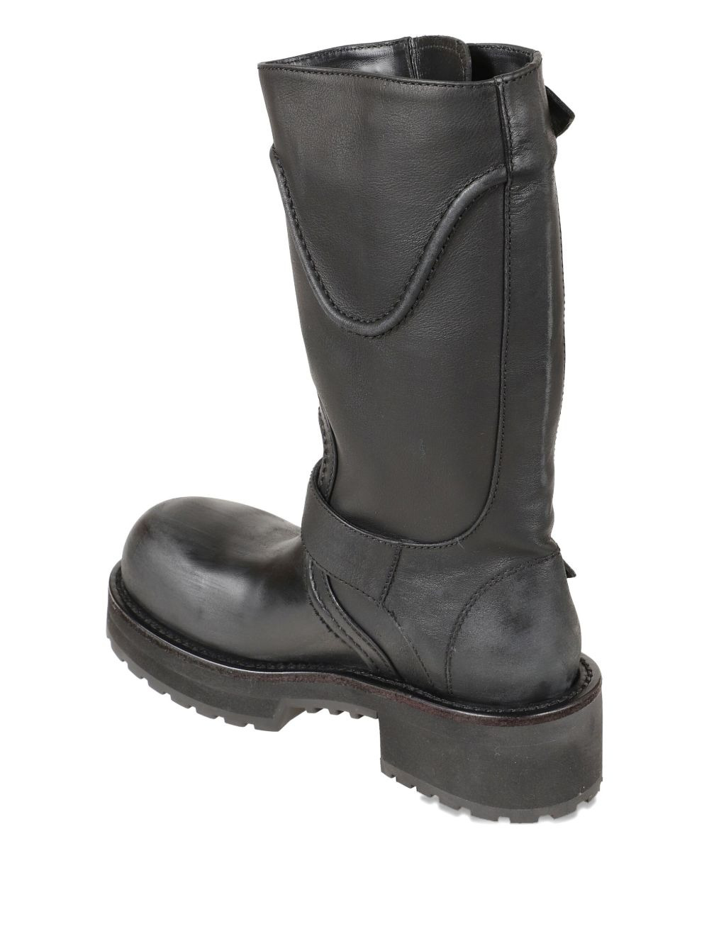 buckle-strap biker boots - 3
