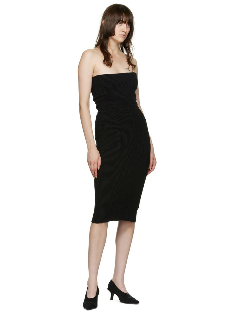 WARDROBE.NYC Black Cotton Midi Skirt outlook