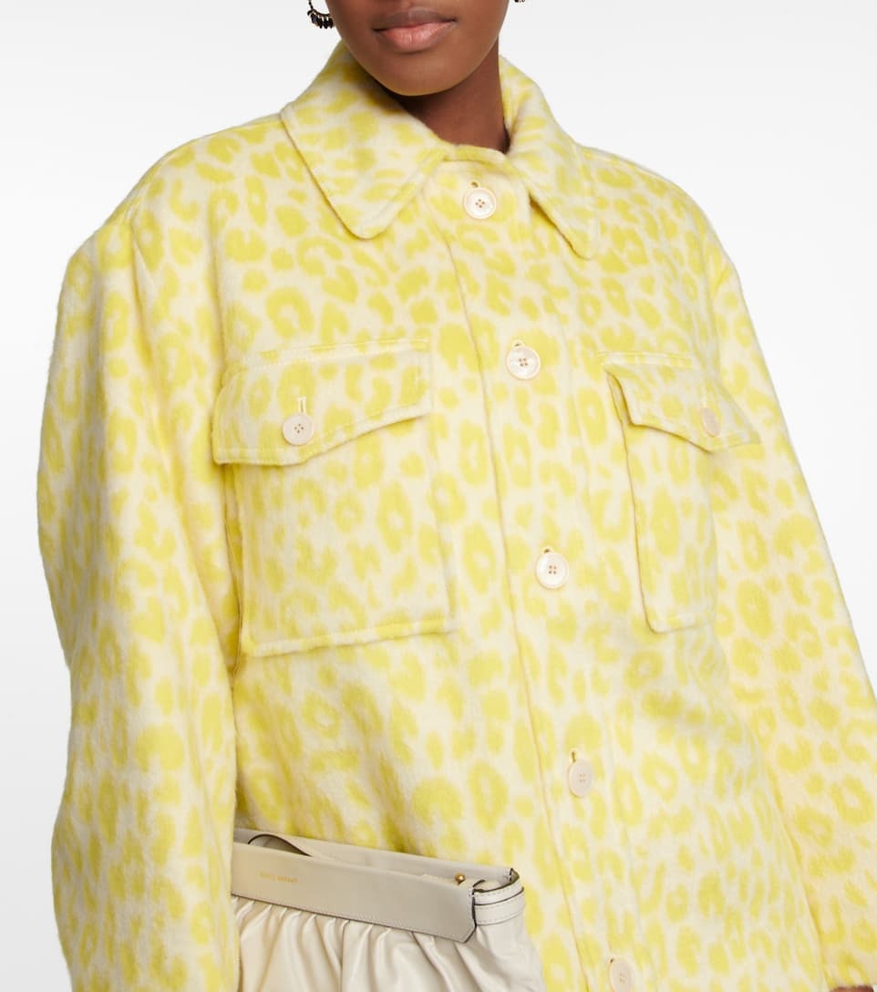 Printed virgin wool overshirt - 4