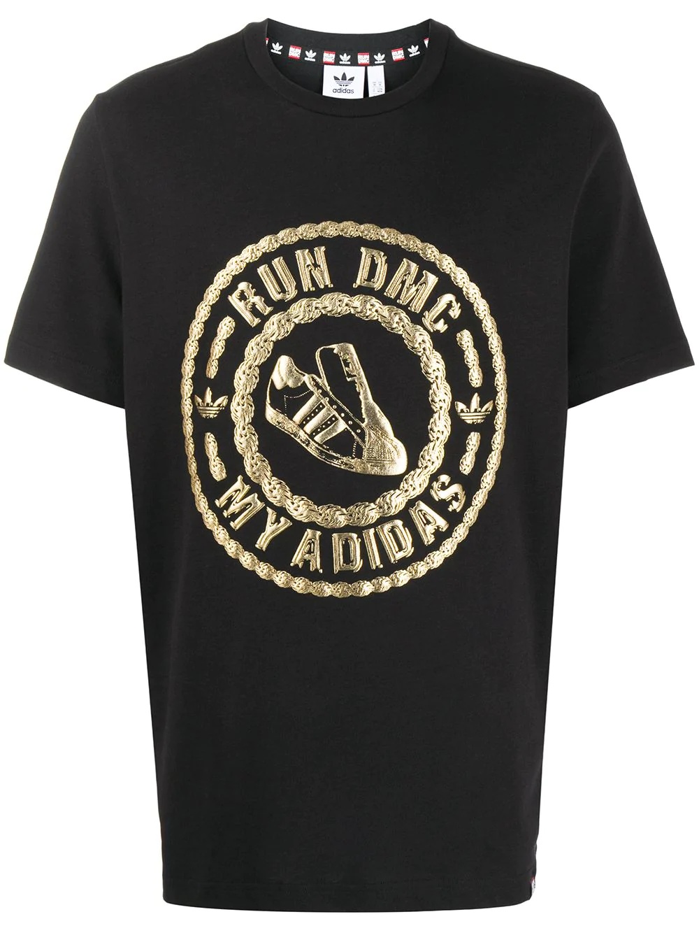 metallic logo print t-shirt - 1