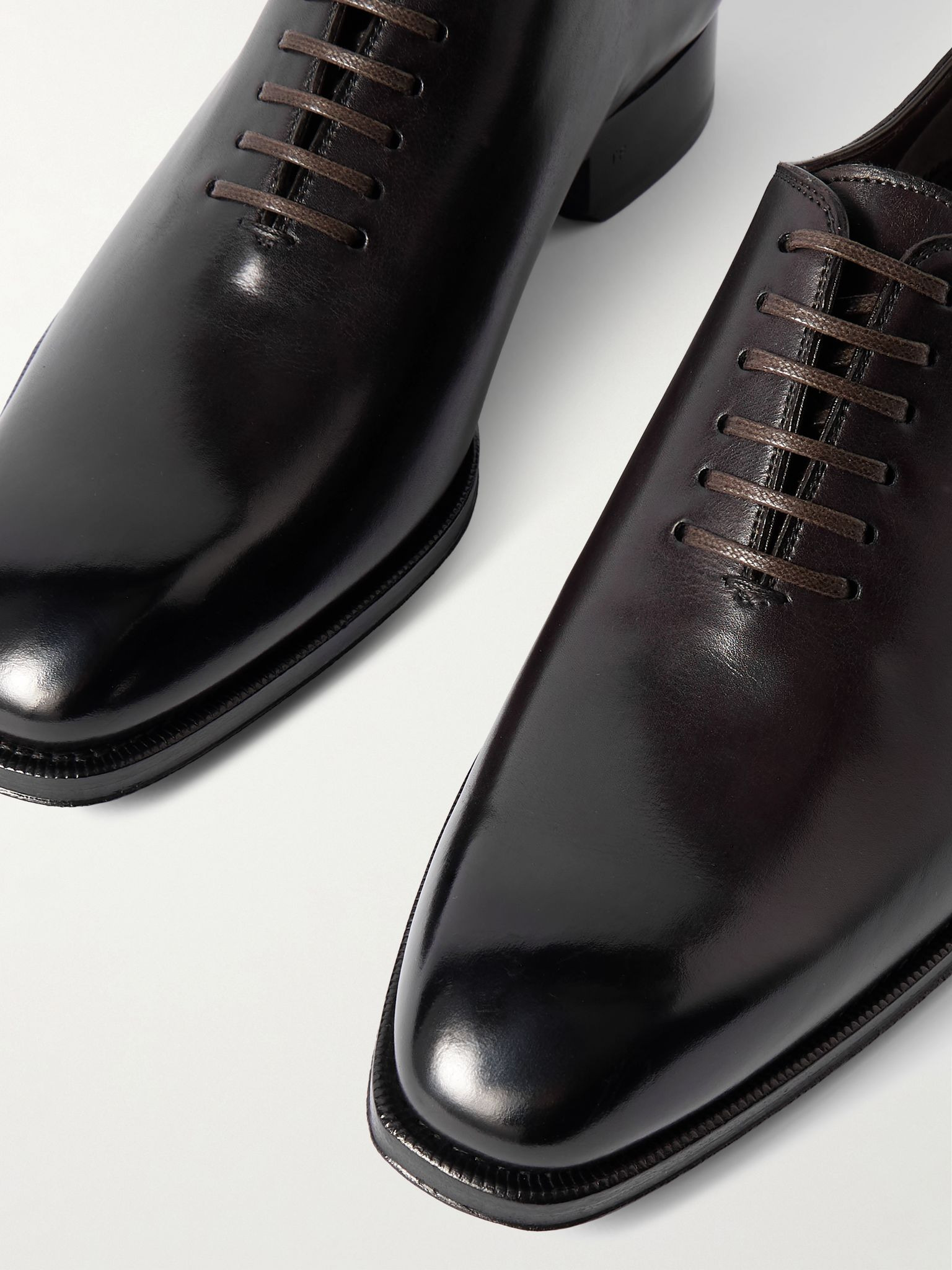 Elkan Leather Oxford Shoes Dark brown - 5