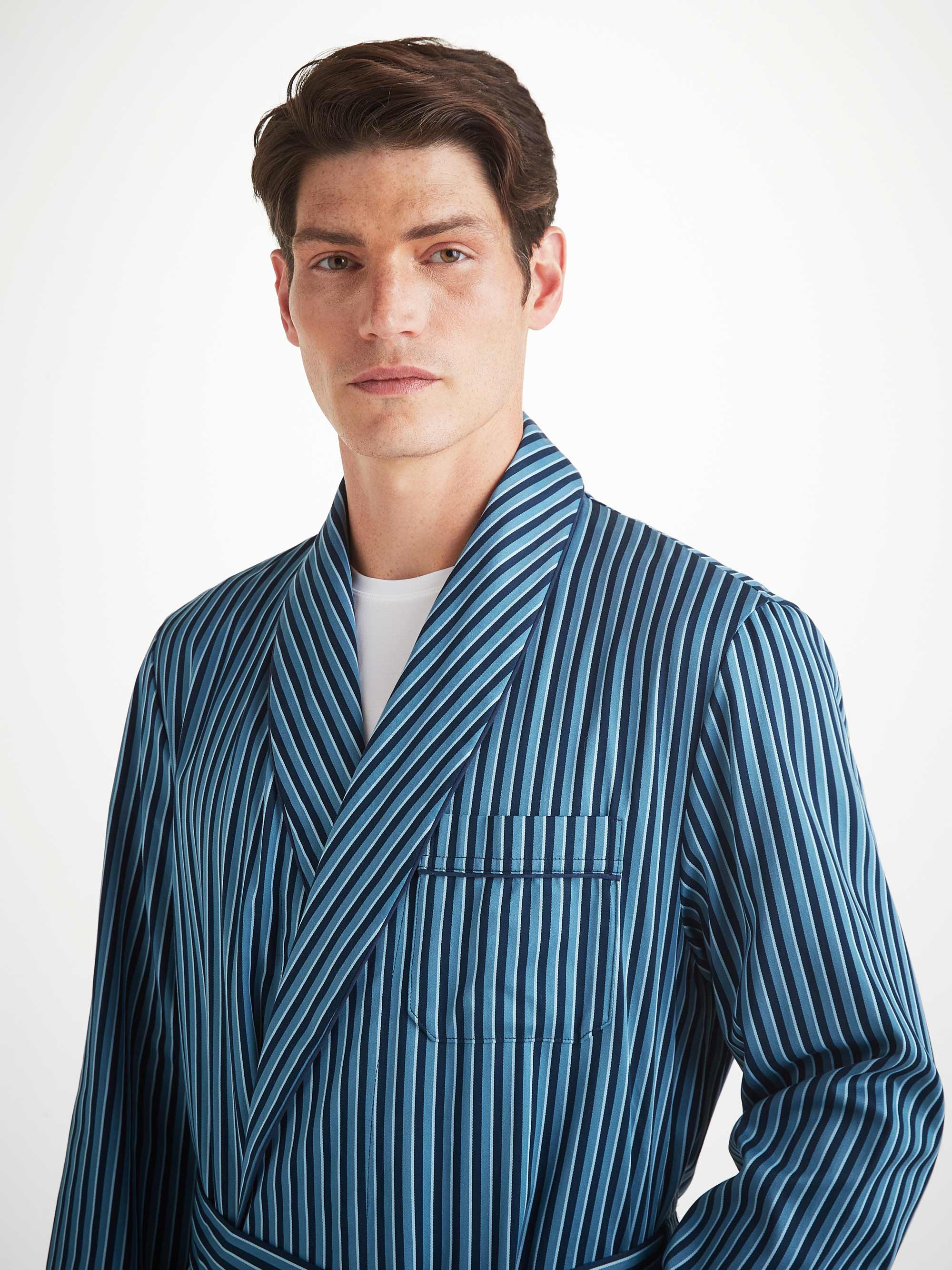 Men's Robe Wellington 58 Cotton Blue - 1