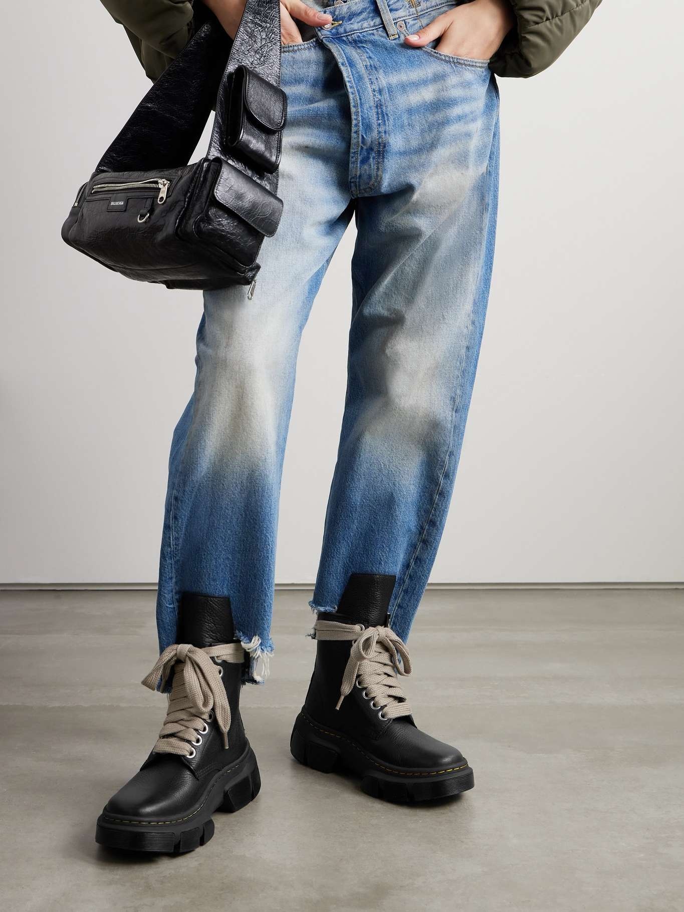 Rick Owens + Dr. Martens 1918 DMXL textured-leather boots 