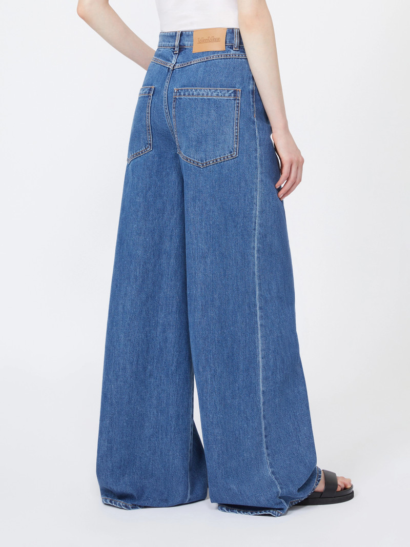 SARONG Straight-fit cotton denim jeans - NAVY 4