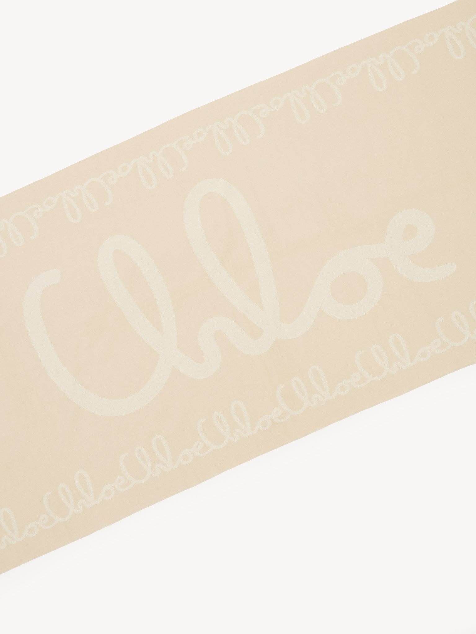THE CHLOÉ ICONIC SCARF IN JACQUARD WOOL - 3