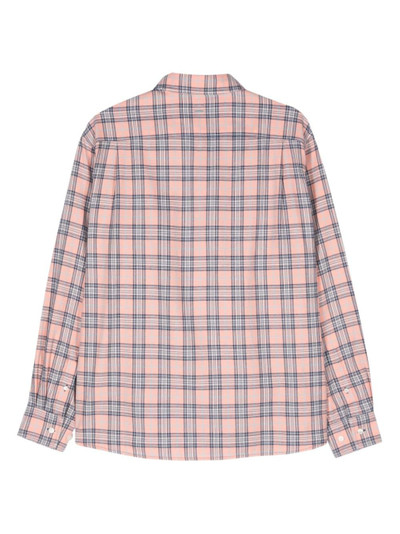 Acne Studios face-patch checked shirt outlook