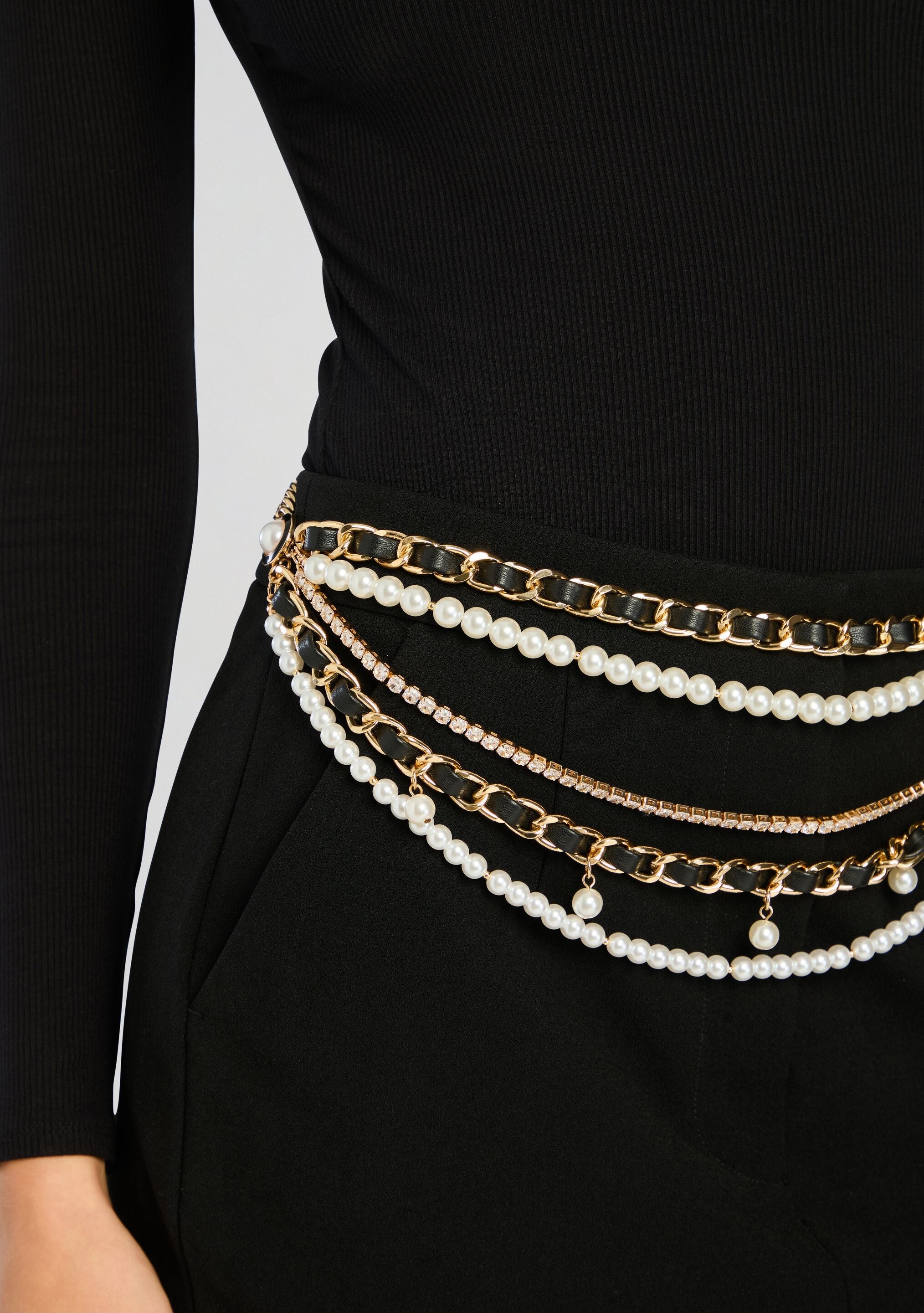 SONYA PEARL CHAIN BELT - 3