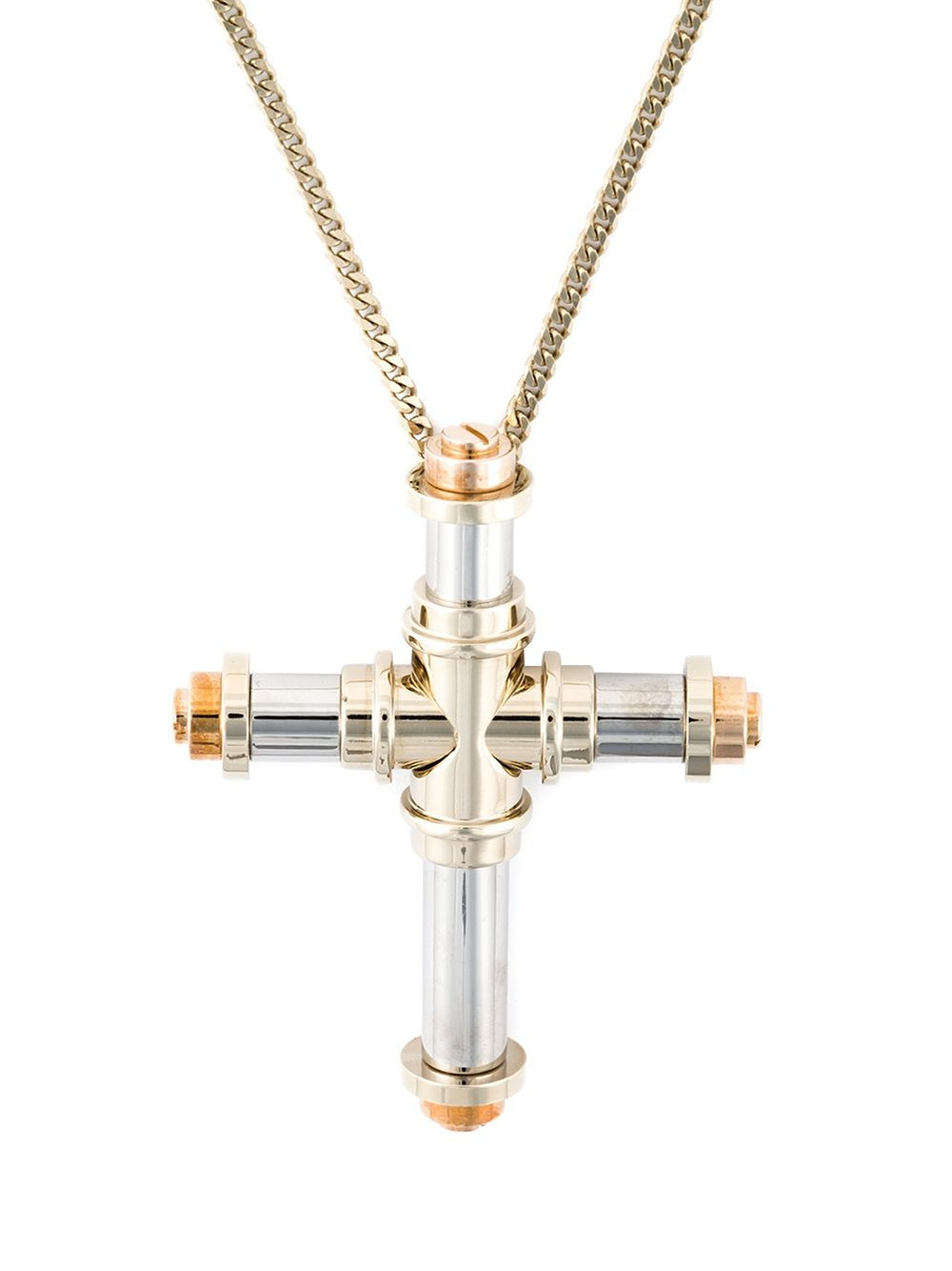 chunky cross pendant necklace - 3