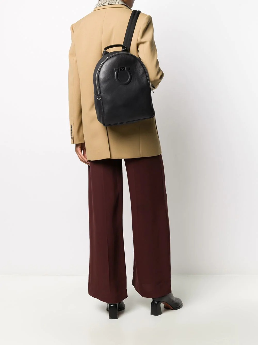 Gancini contrast-lining backpack - 2