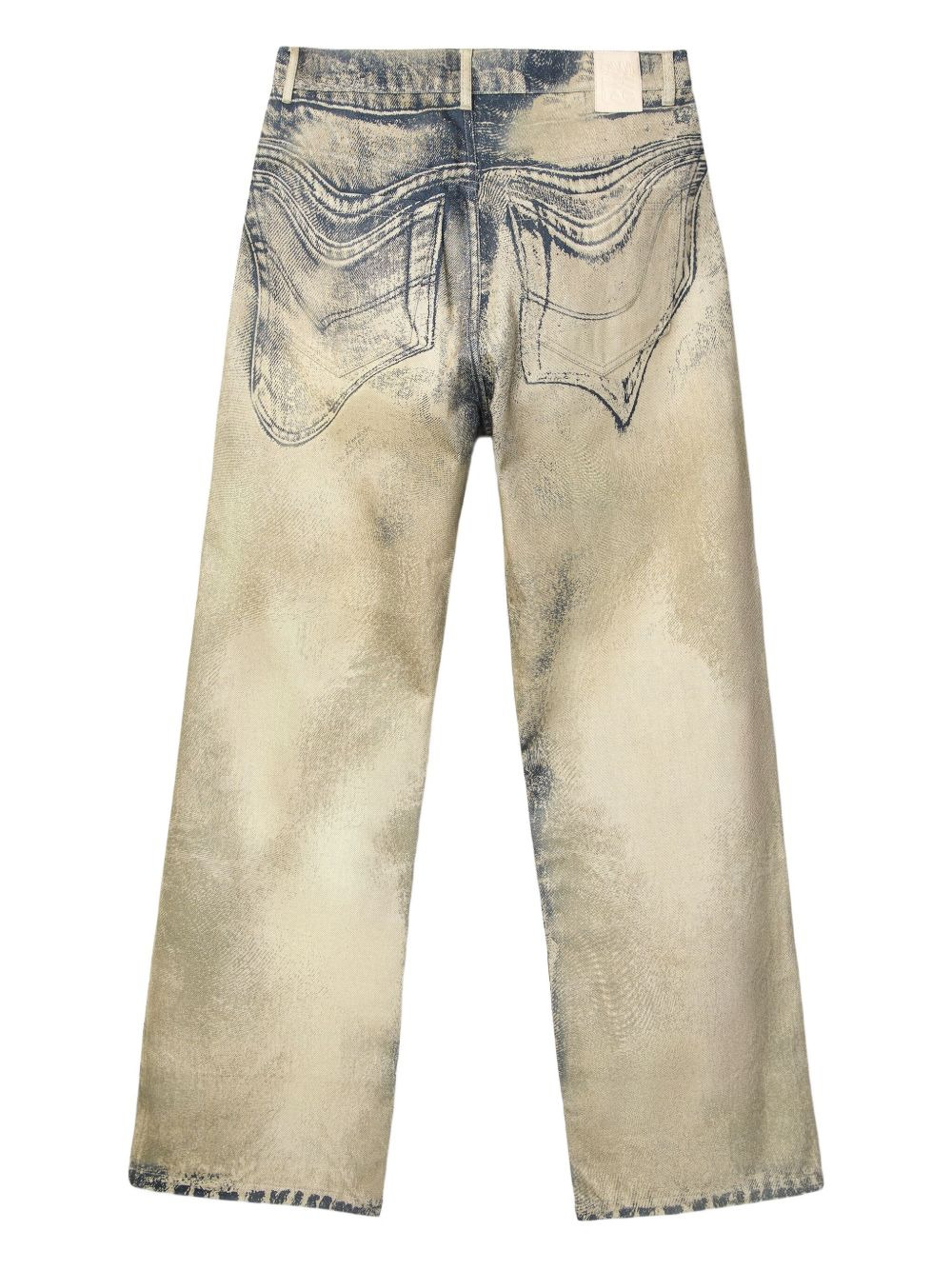sand blasted-effect jeans - 2