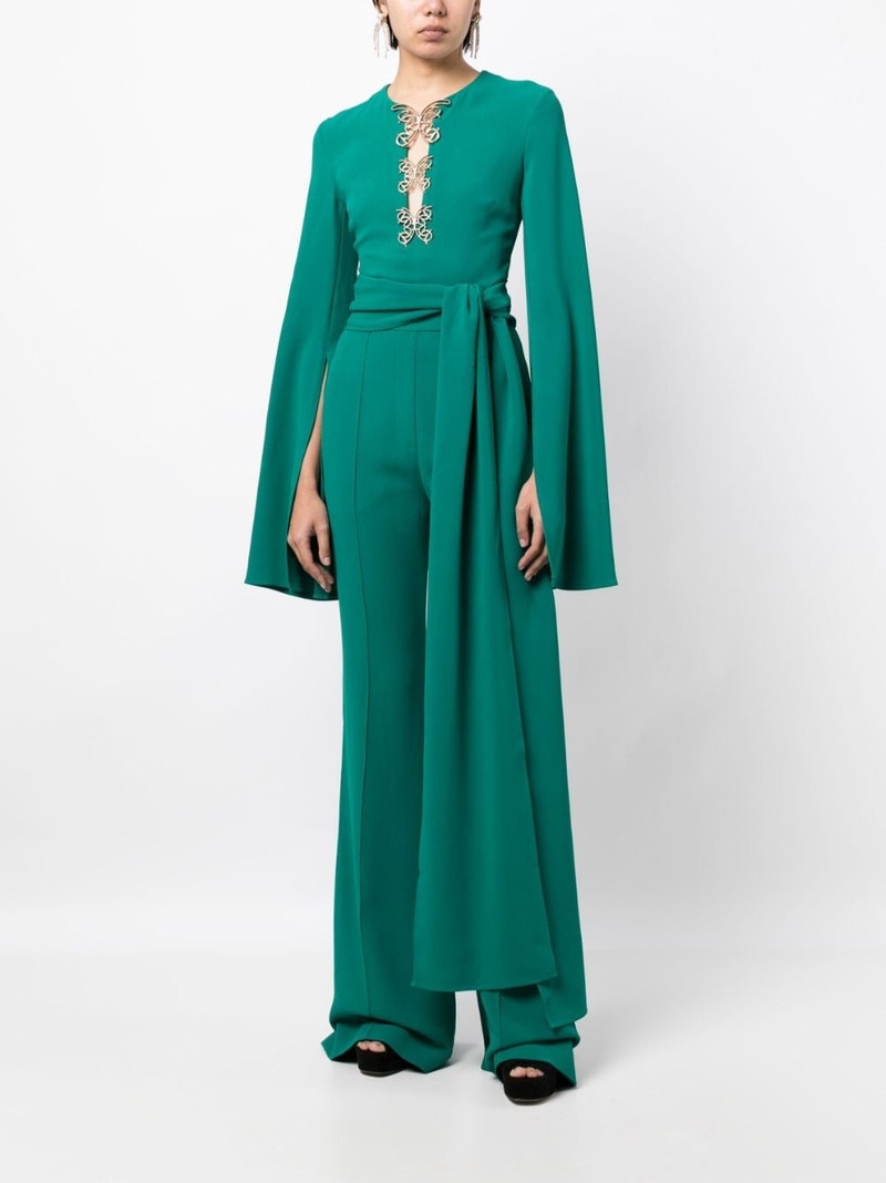 ELIE SAAB butterfly-detailing flared jumpsuit outlook