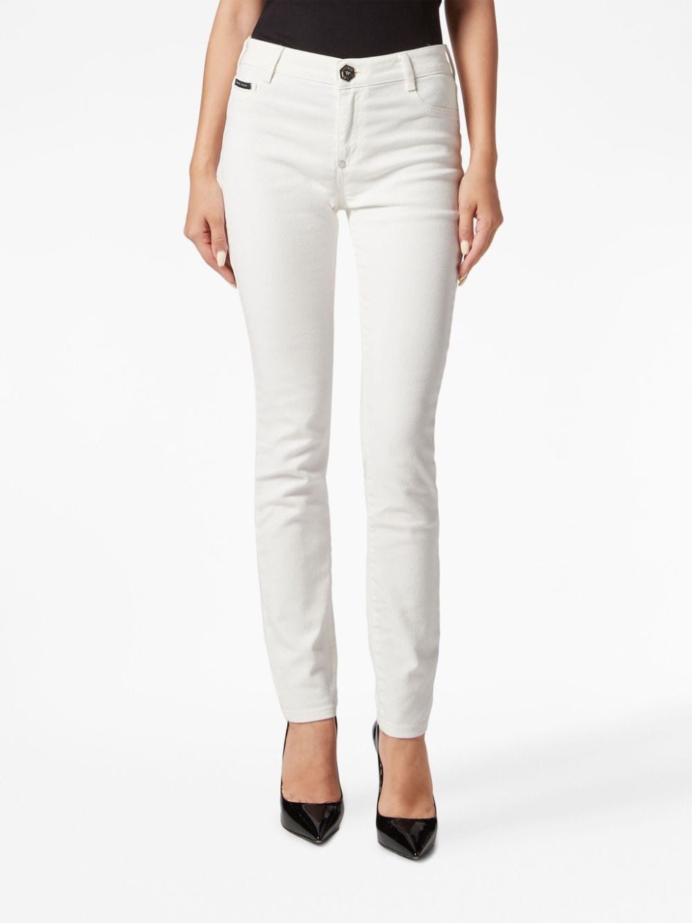 logo-patch skinny jeans - 3
