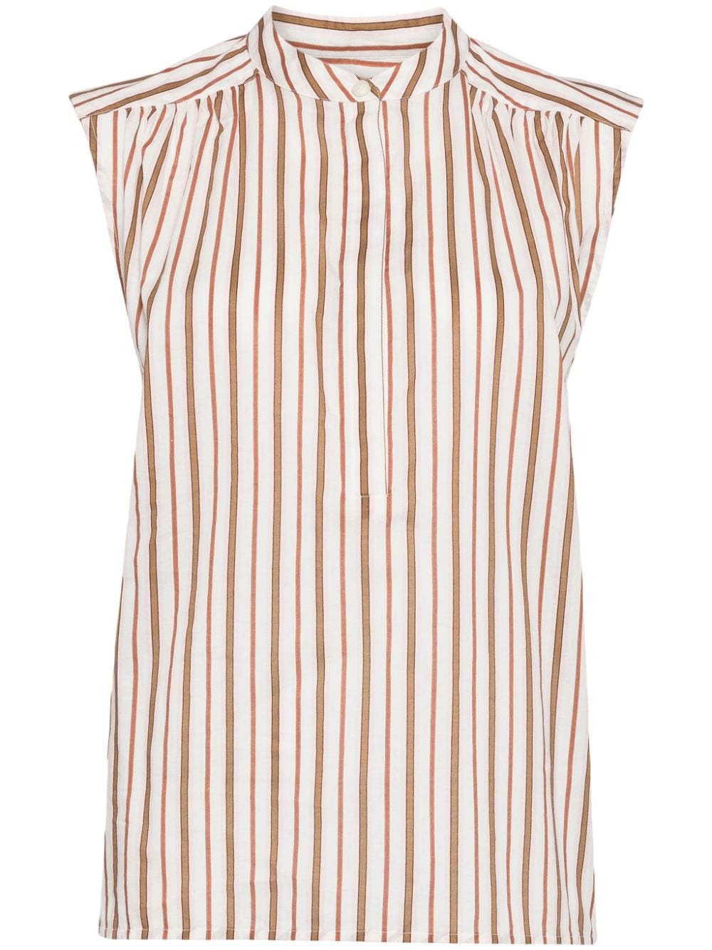 striped sleeveless blouse - 1