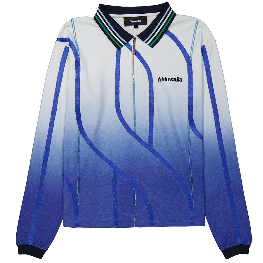 Ahluwalia Ahluwalia Expression Long-Sleeve Cotton Polo Shirt