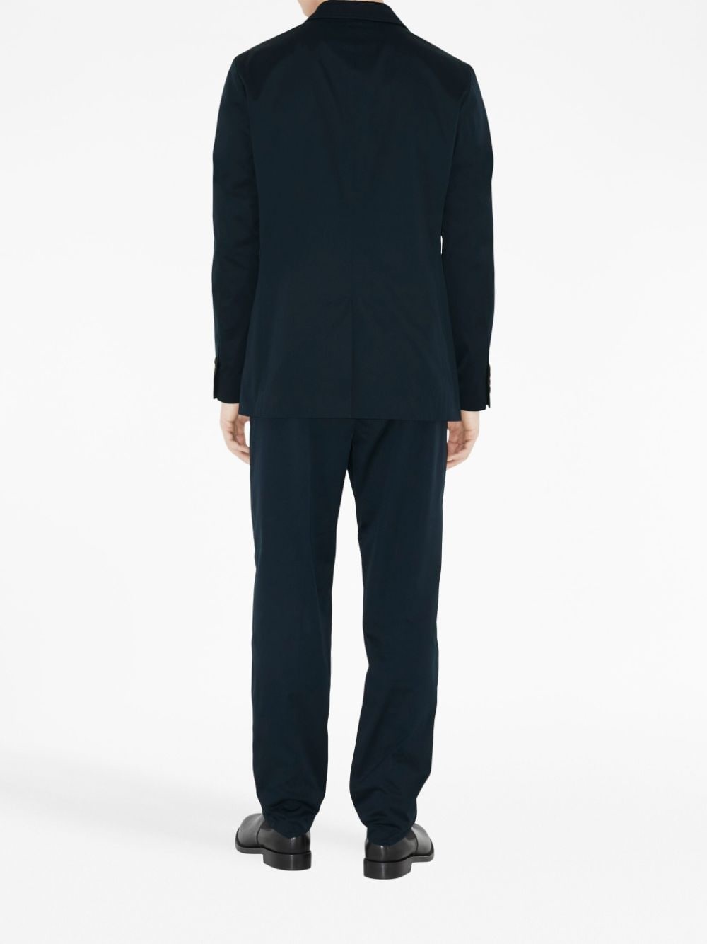 straight-leg cotton tailored trousers - 4