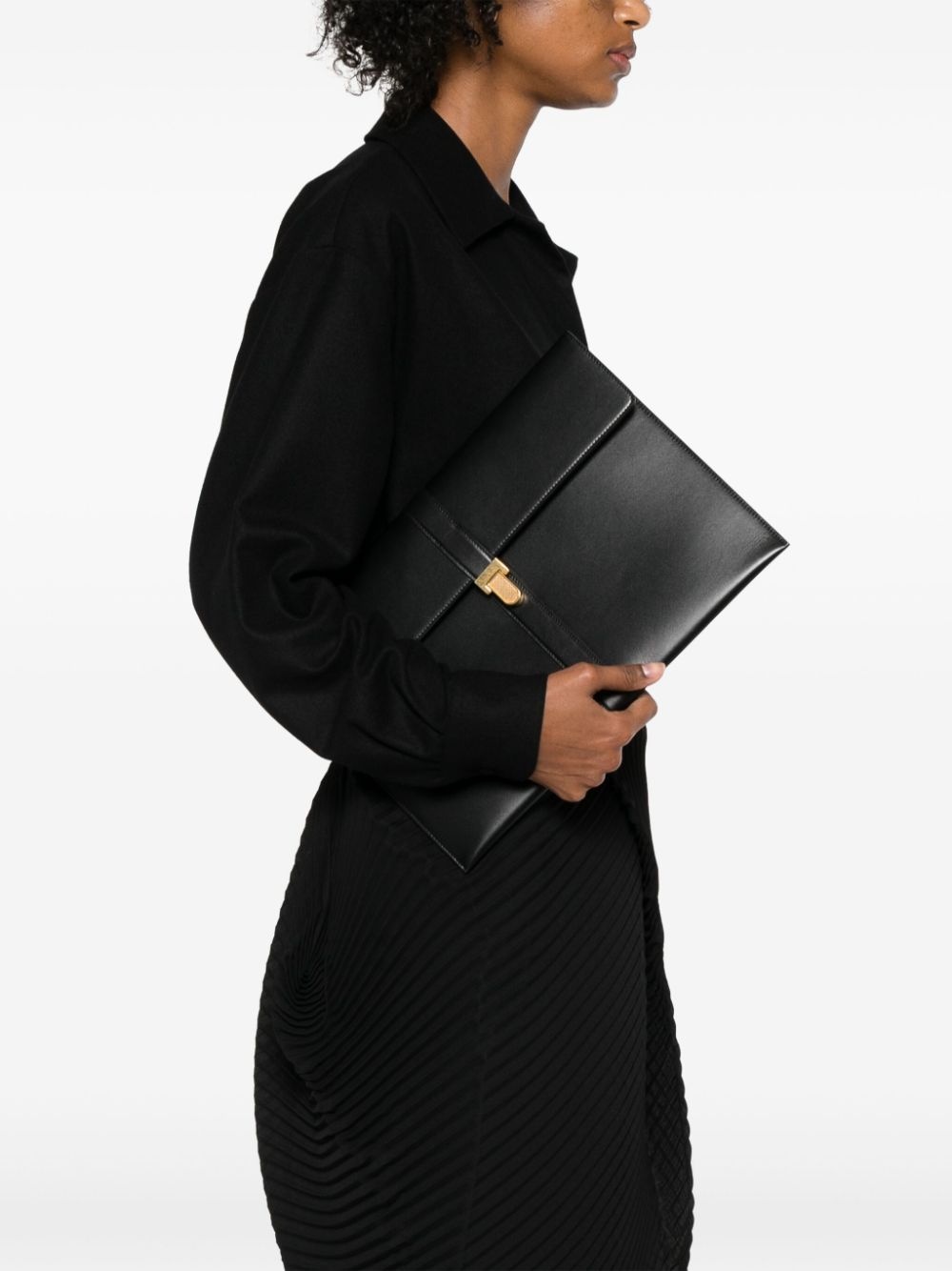 leather clutch bag - 2