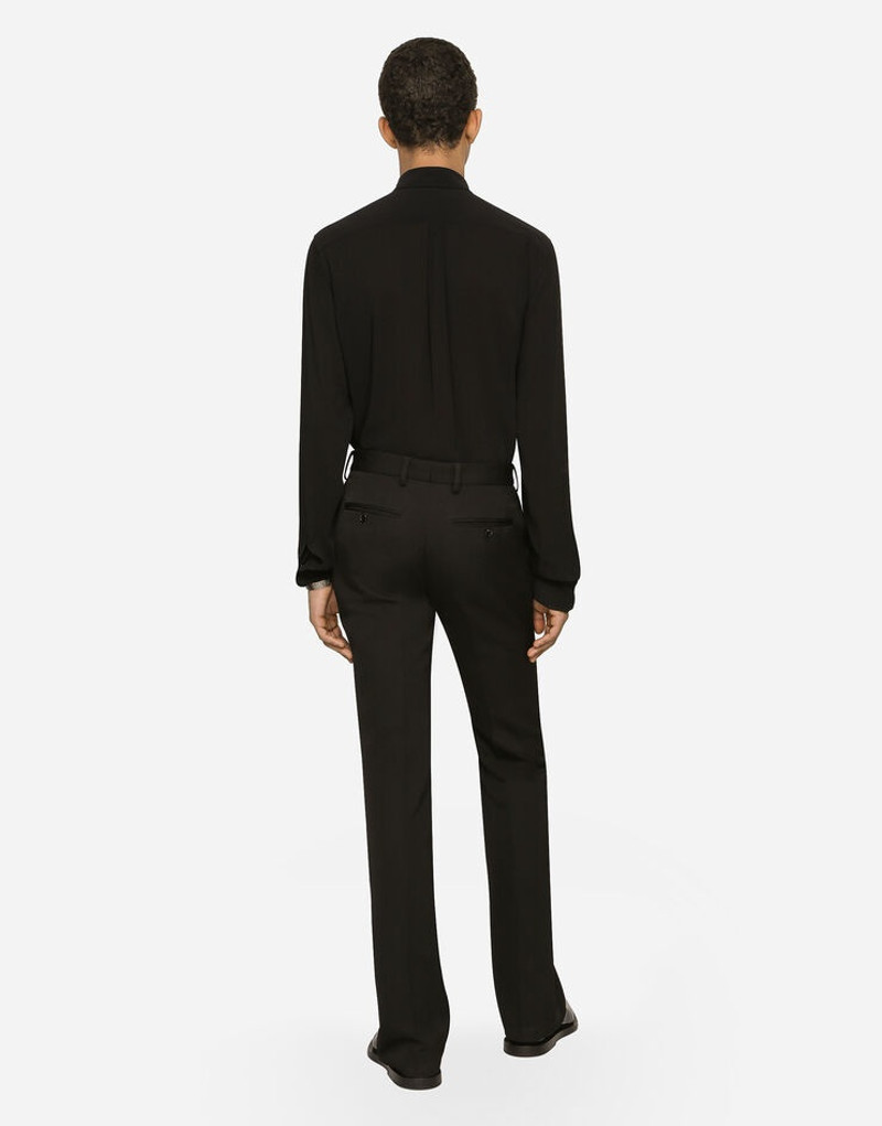 Martini-fit stretch charmeuse shirt 3