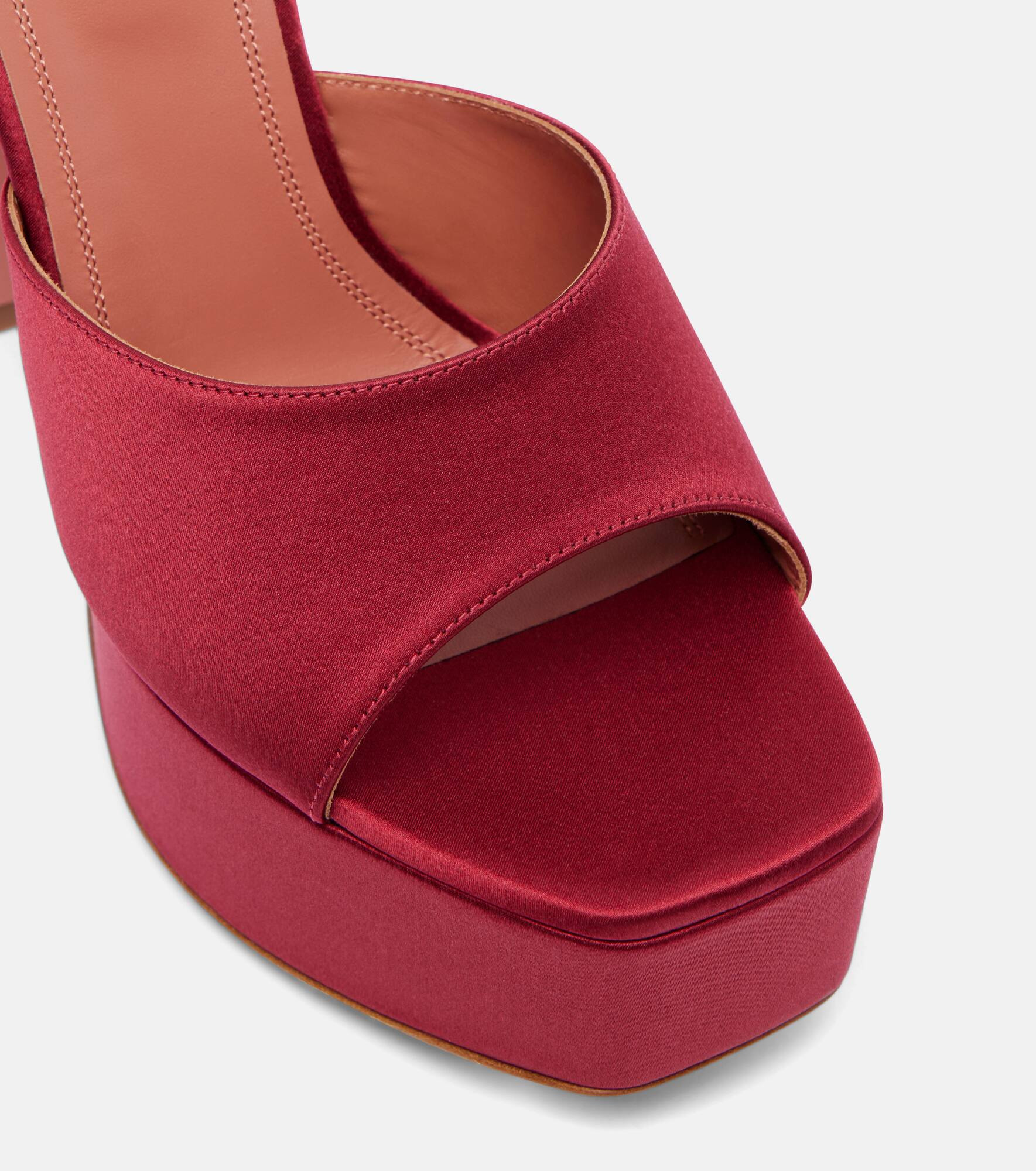 Dalida 140 satin platform mules - 5