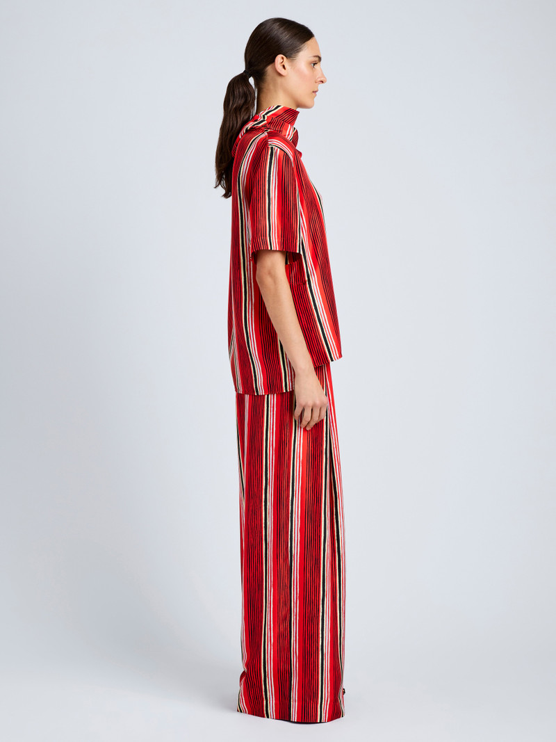 Proenza Schouler Amira Pant in Printed Silk Habotai outlook