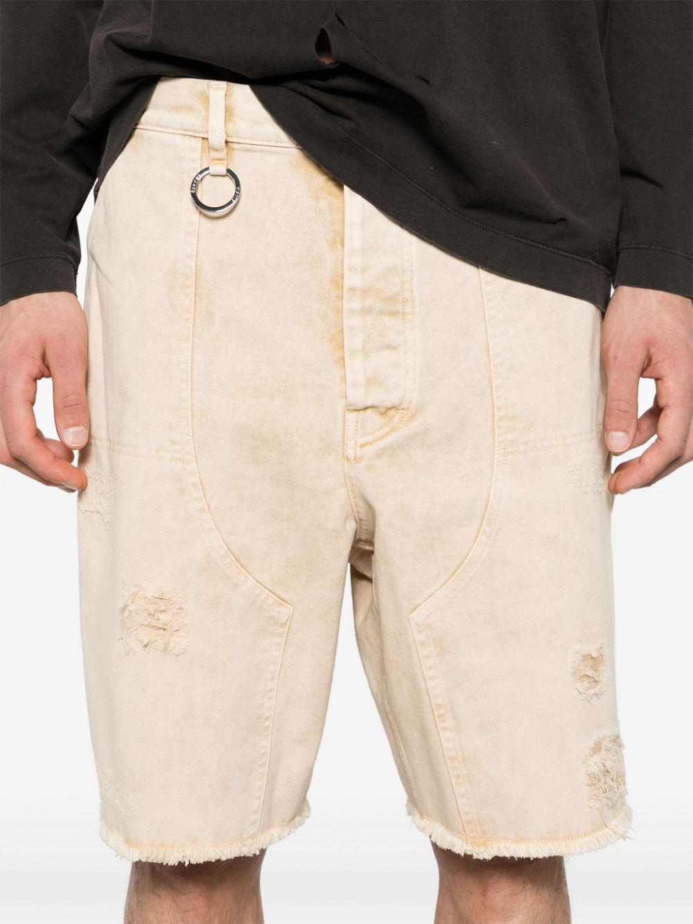 Friche distressed denim shorts - 5