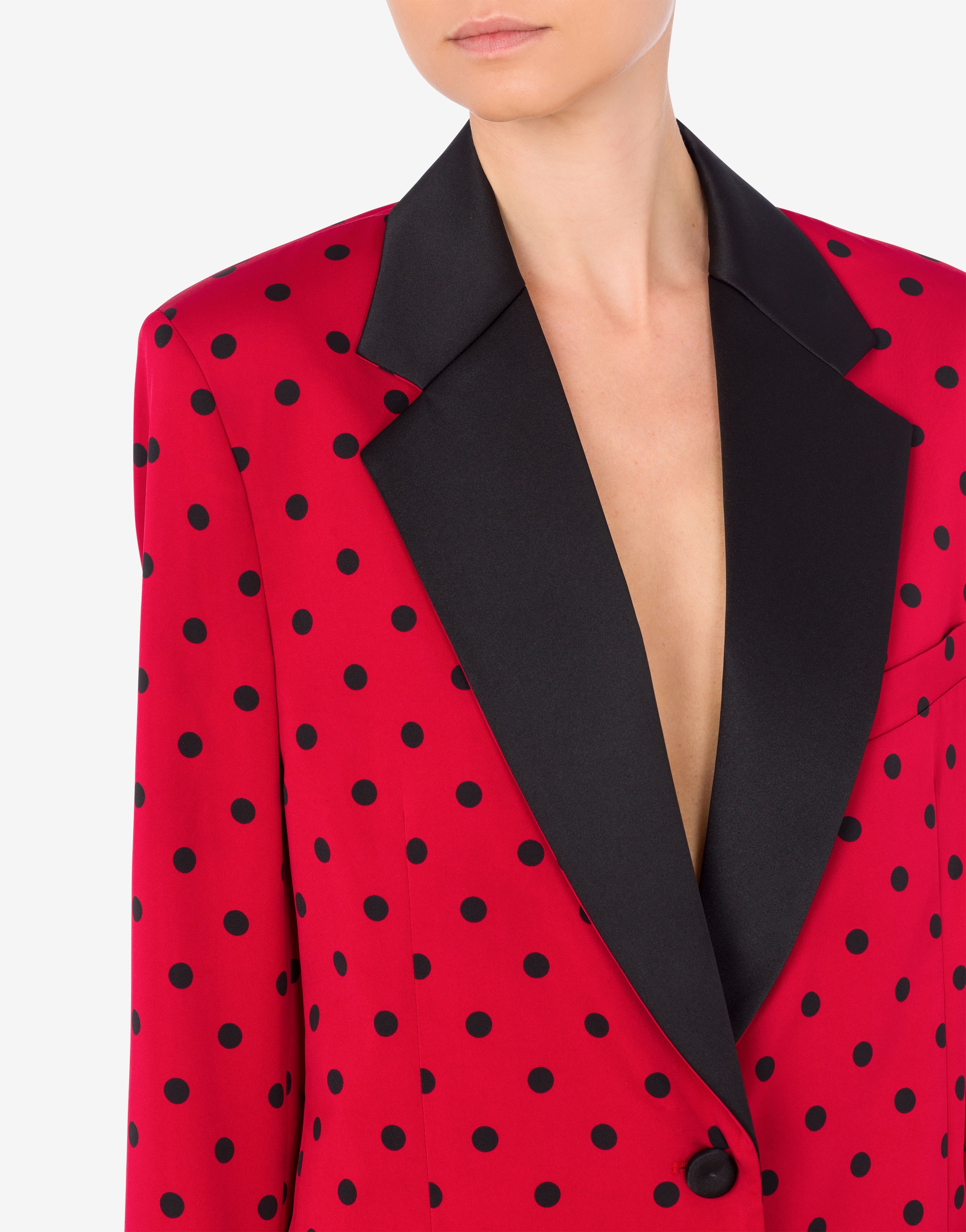 ALLOVER POLKA DOTS TAFFETA JACKET - 4