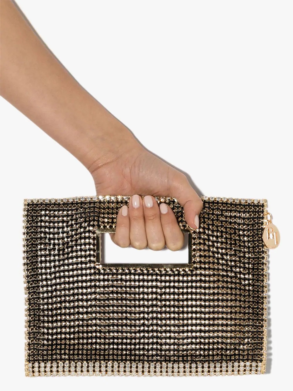 Side crystal-embellished clutch - 3