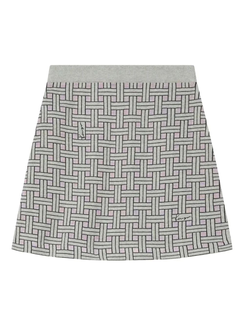 Weave logo-detail mini skirt - 1