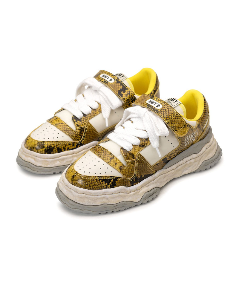 "KEITH" OG Sole Python Printed Leather Low-top Sneaker 34