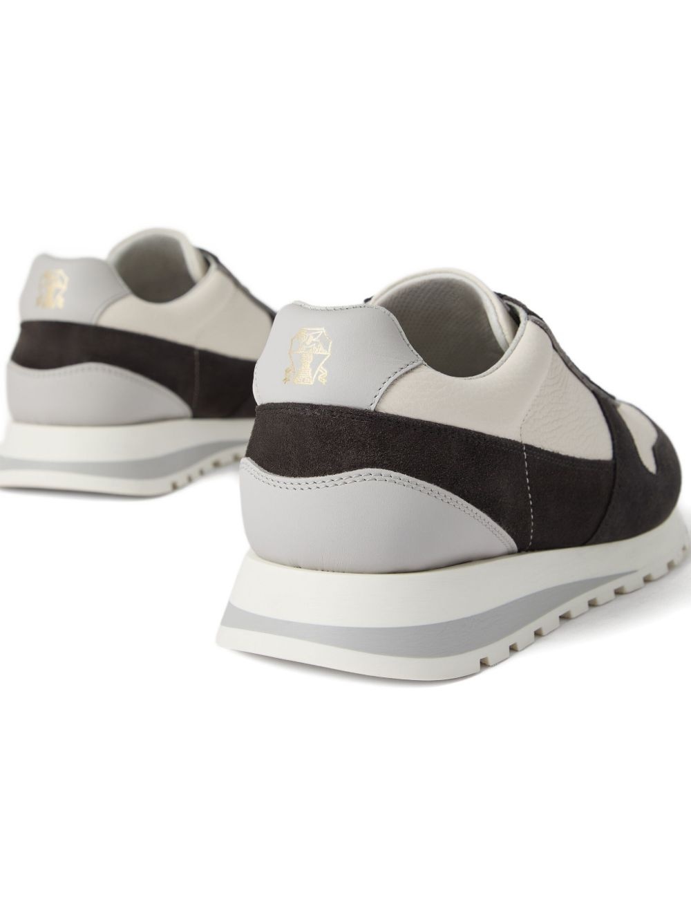 suede panelled trainers - 4