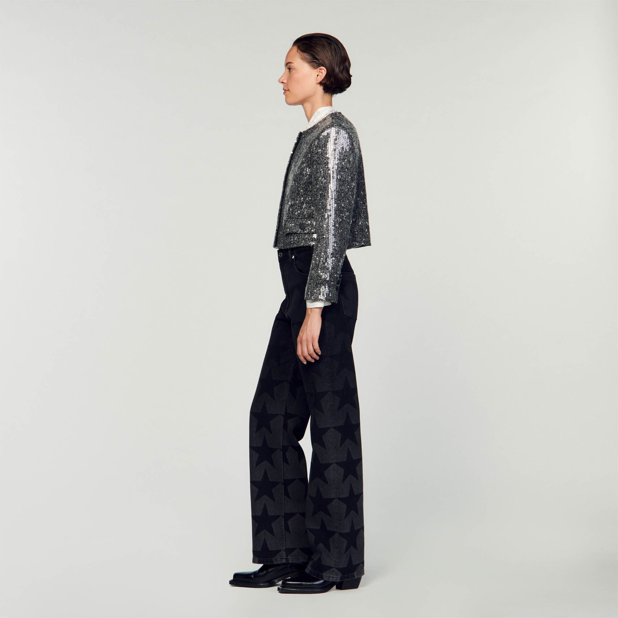 STRUCTURED CROPPED JACKET - 7