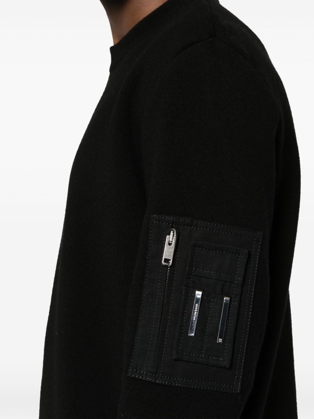 POCKET-APPLIQUÉ WOOL JUMPER - 4