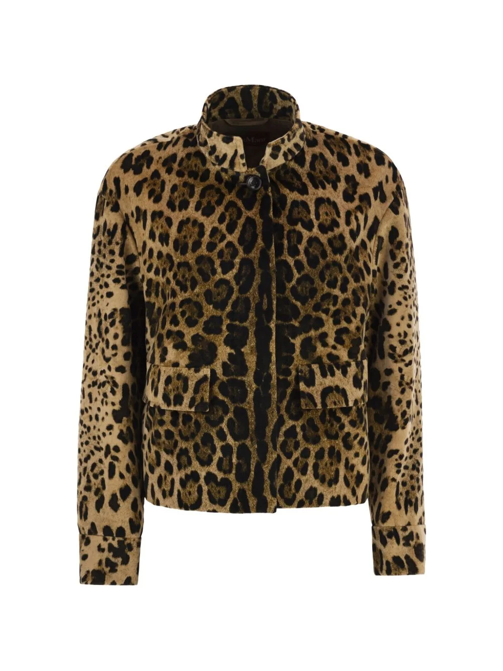 Tedro leopard-print cropped jacket - 1