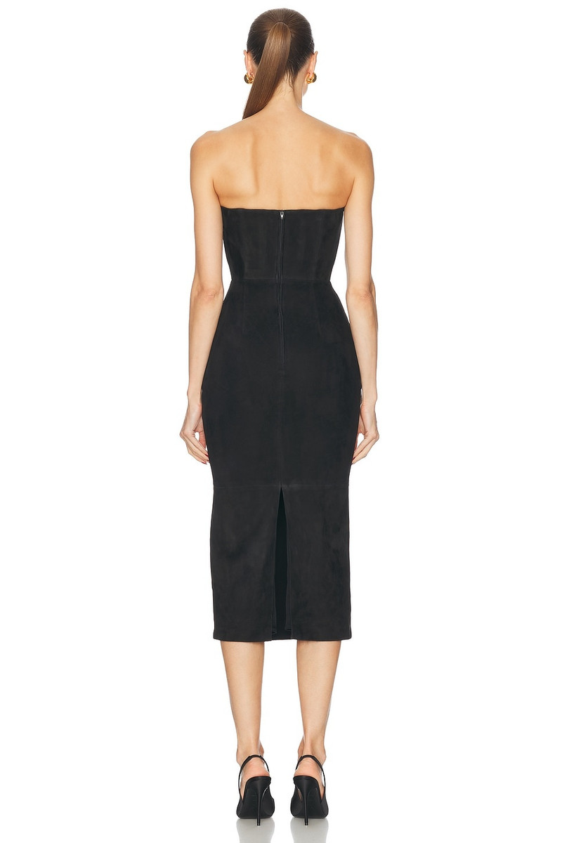 ALEX PERRY Suede Midi Dress outlook