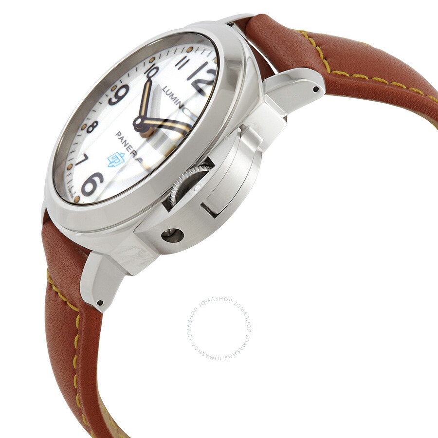 Panerai Luminor Base Logo Acciaio Hand Wind White Dial Men's Watch PAM00630 - 2