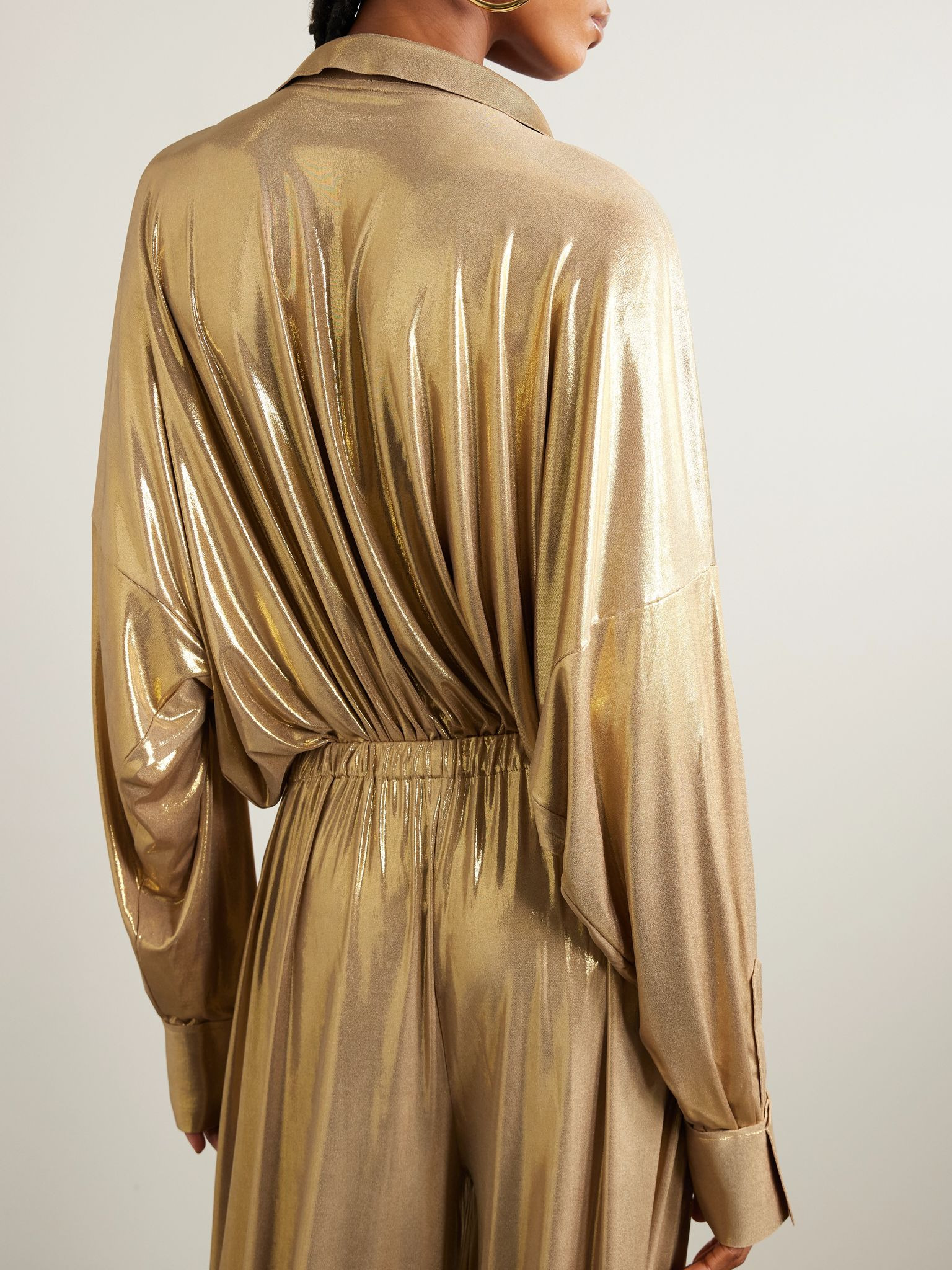 Stretch-lamé bodysuit Gold - 3