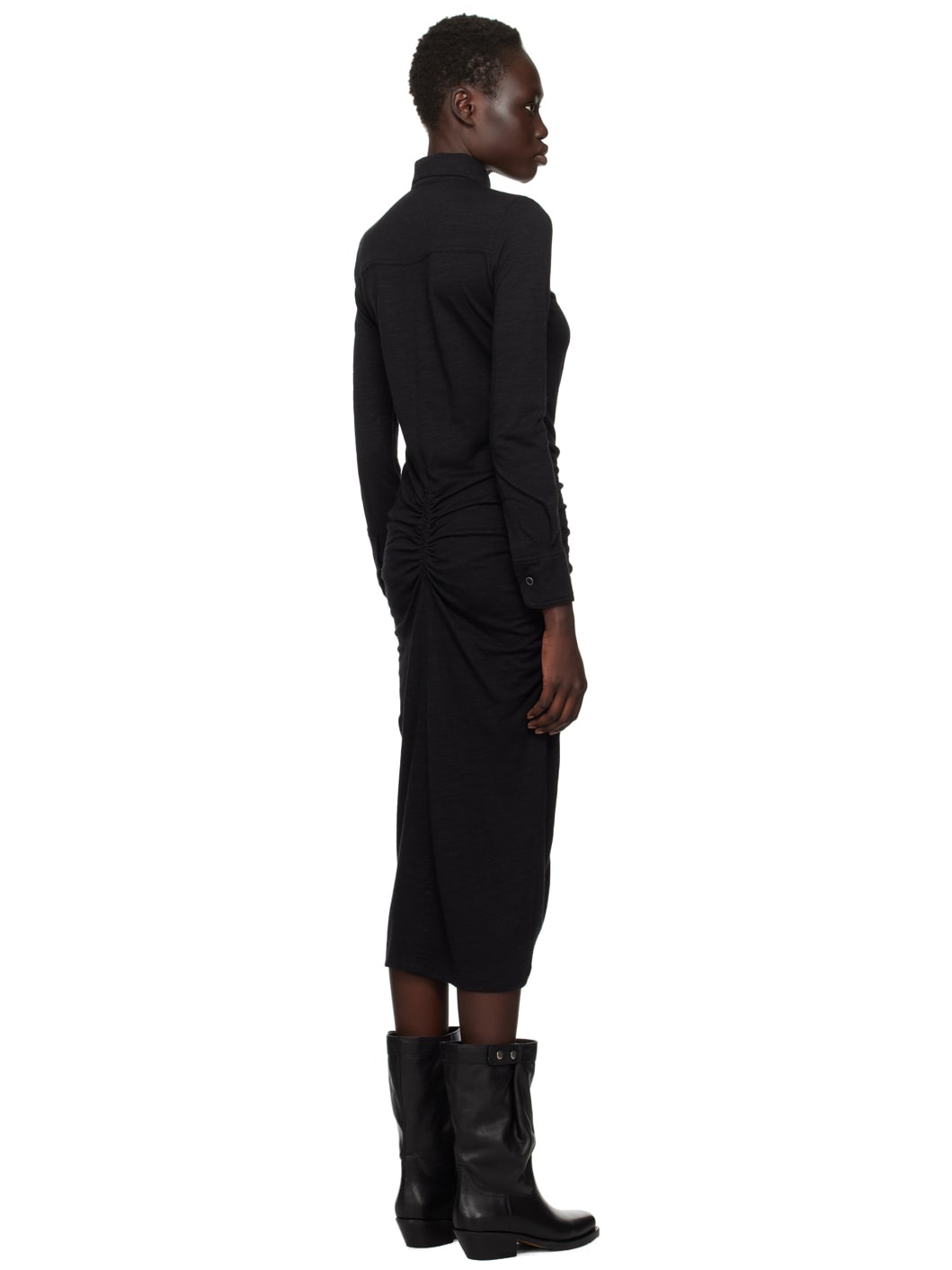 Black Ivalia Midi Dress - 3
