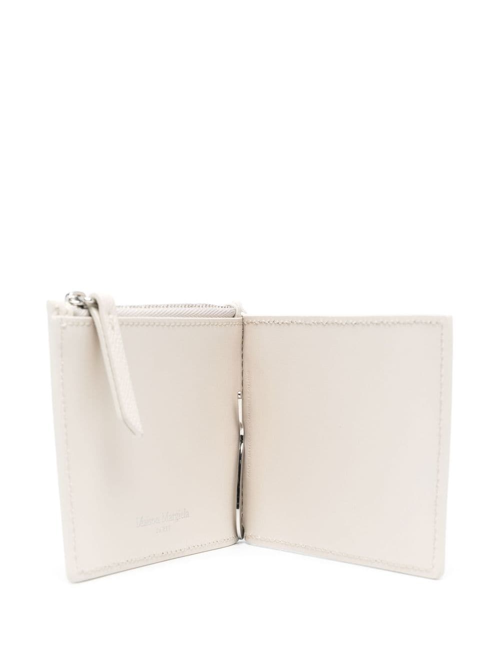 leather debossed-logo cardholder - 3