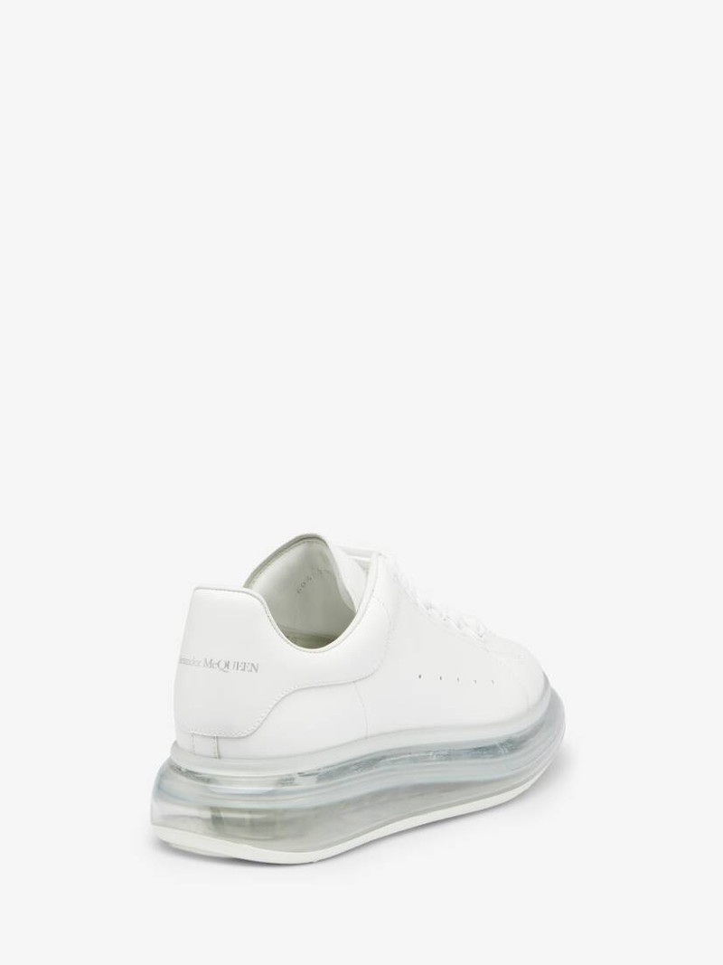 Alexander McQueen Men's Oversized Transparent Sole Sneaker in White outlook