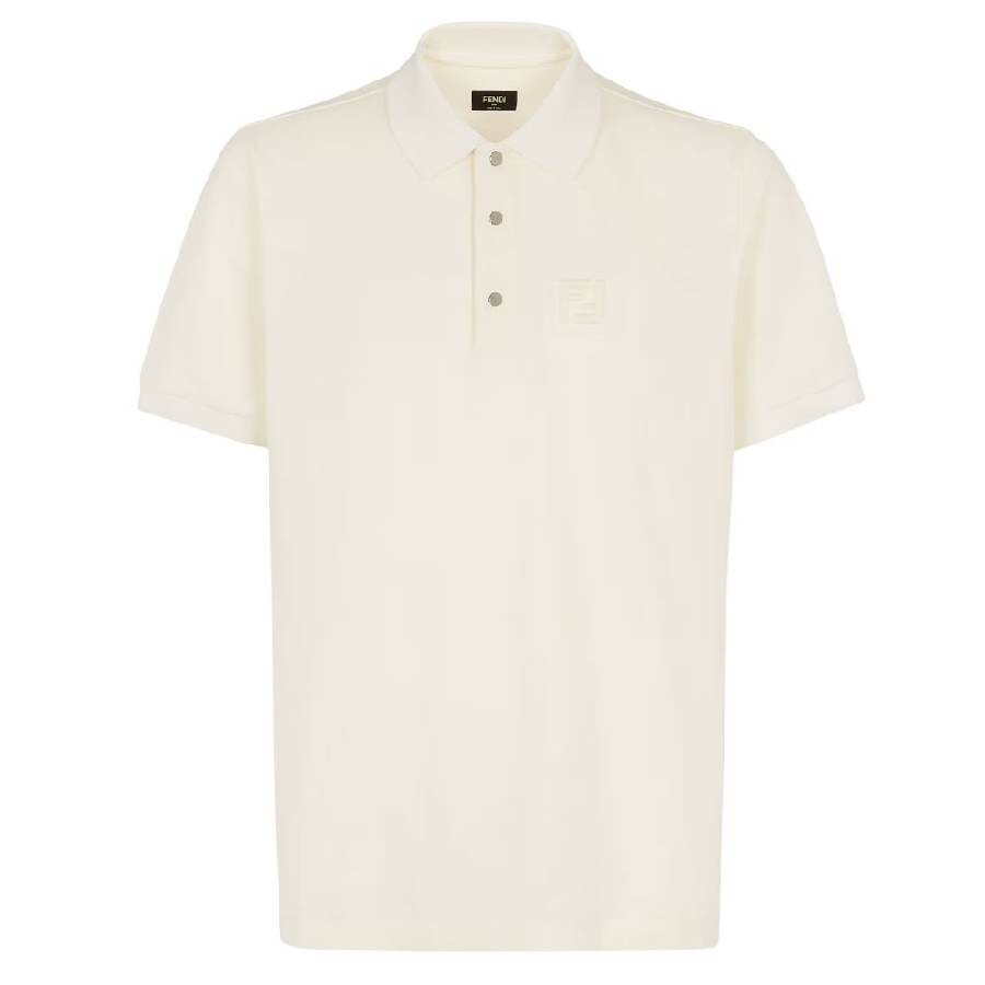 Fendi Embroidered Logo Cotton Polo Shirt - 1