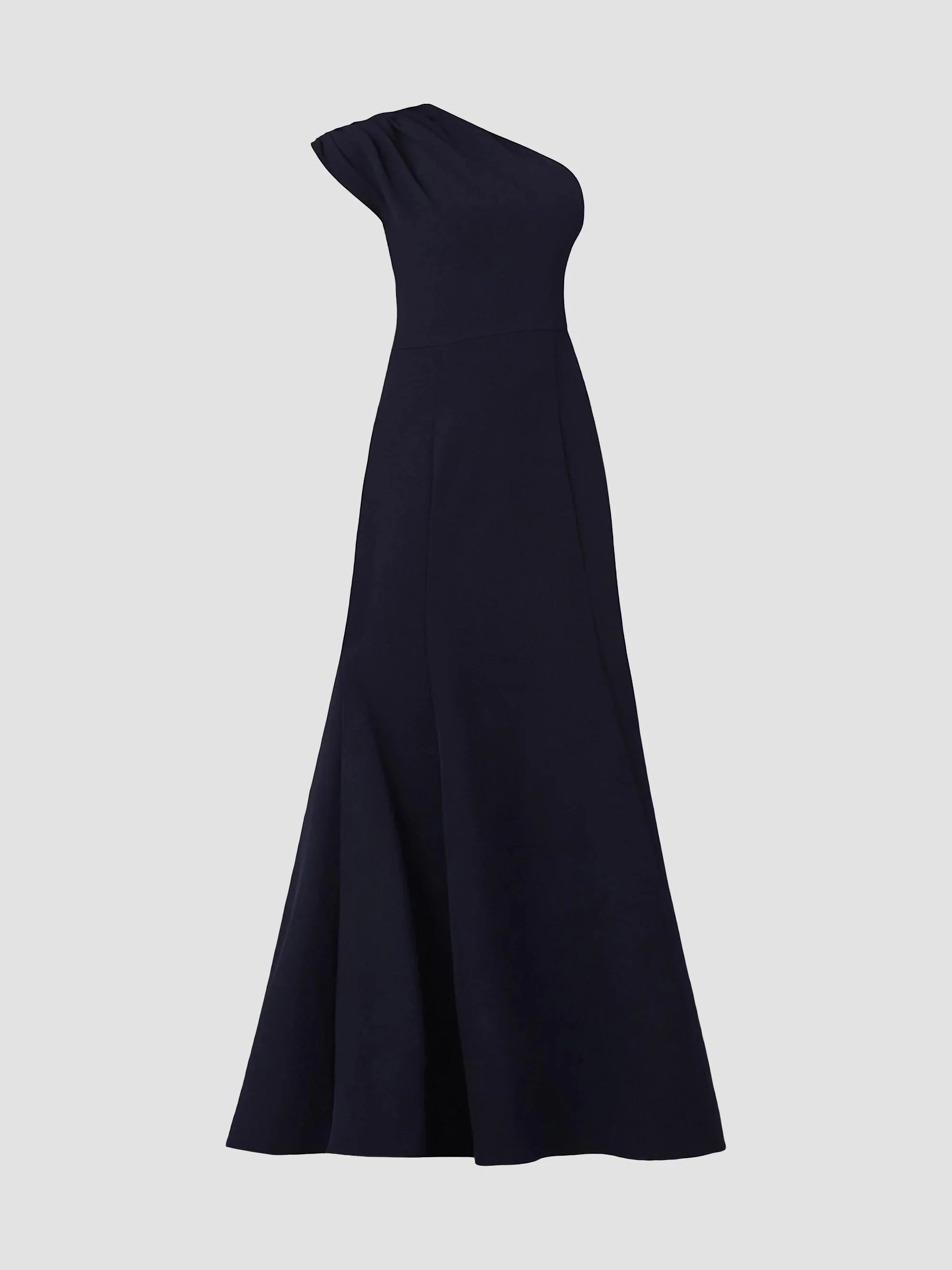 Women's Carley Stretch-Crepe One-Shoulder Gown - Navy - 1