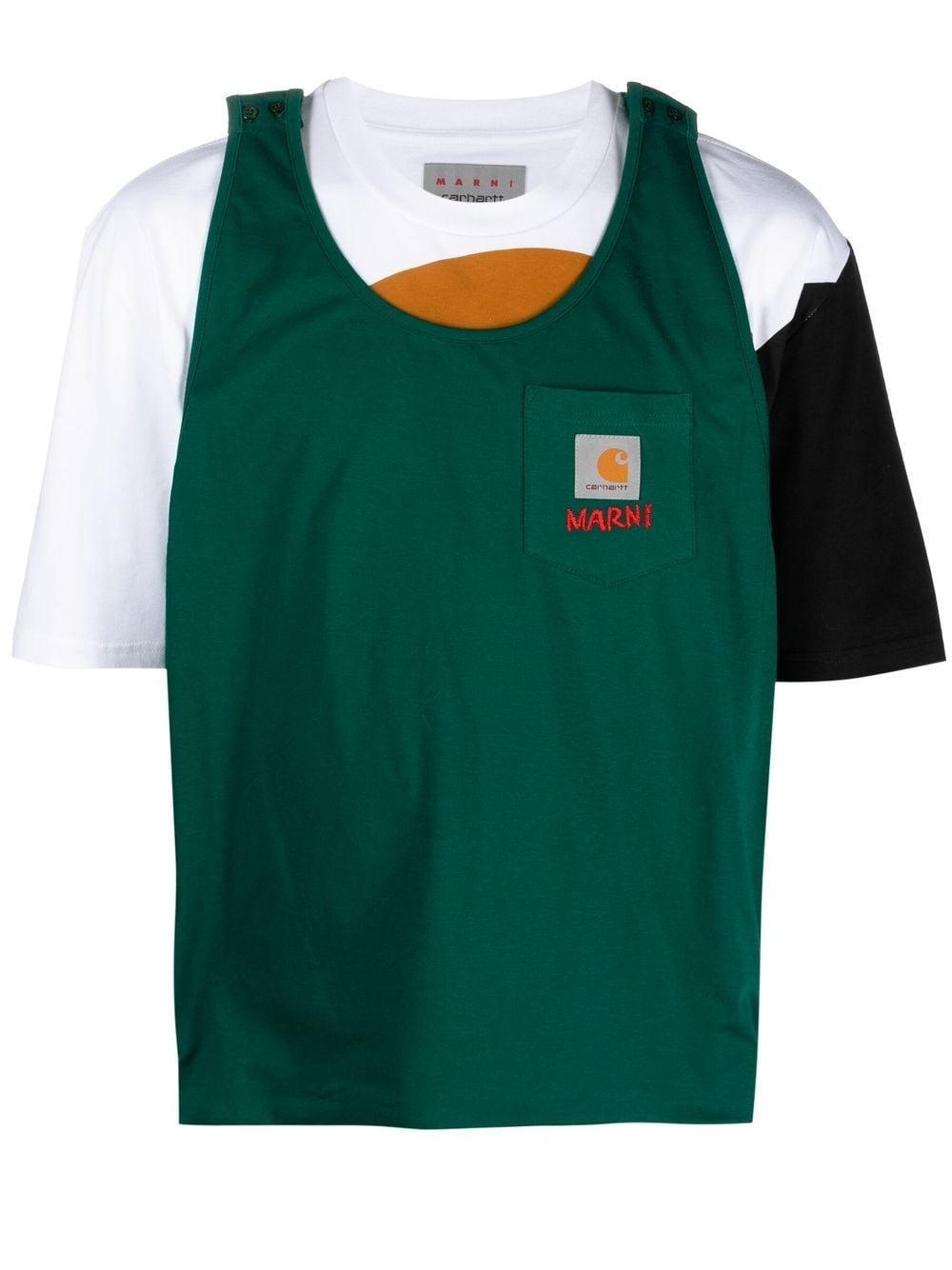 x Carhartt WIP colour-block T-shirt - 1