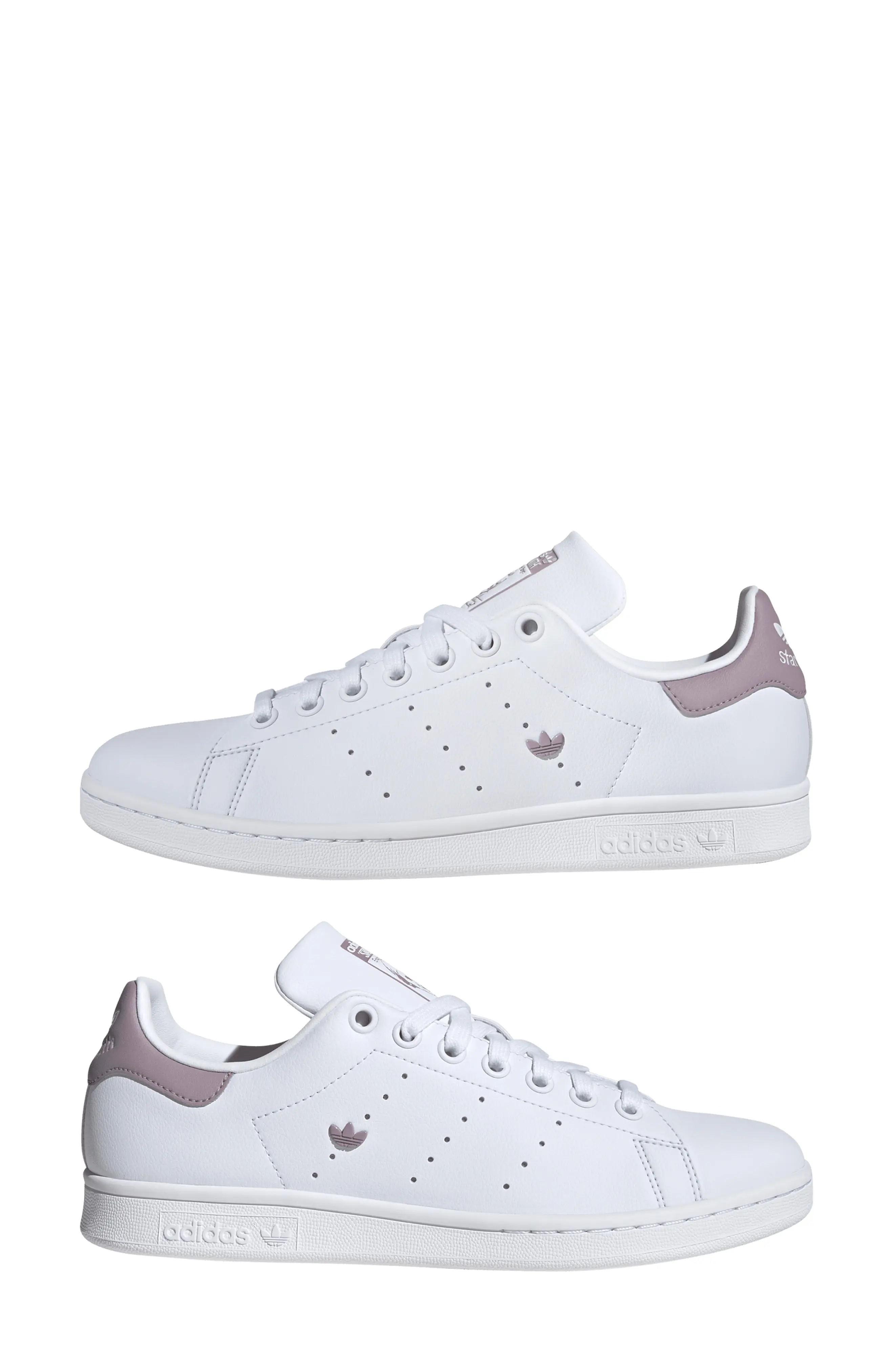 Primegreen Stan Smith Sneaker in White/Preloved Fig/Fig - 9