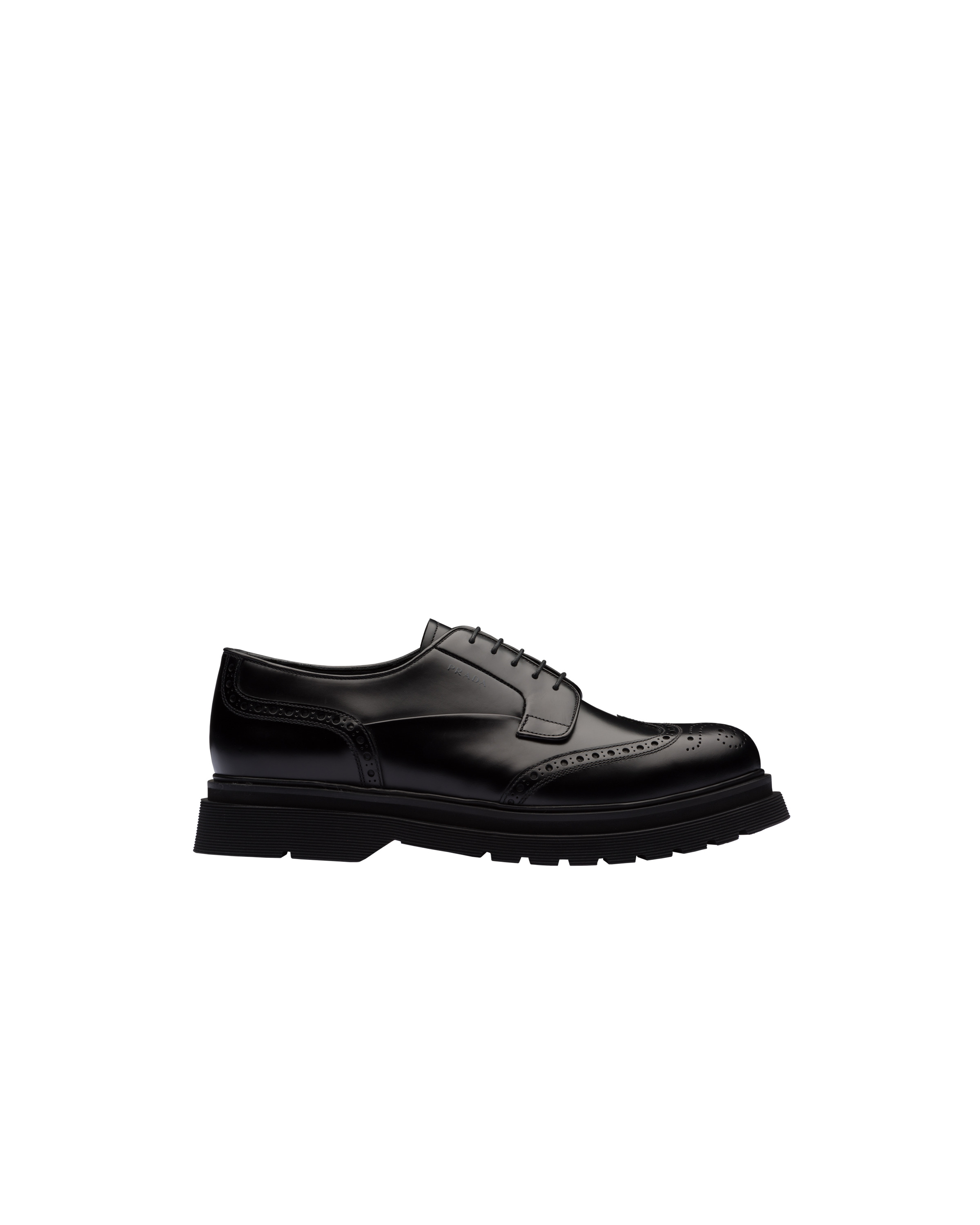 Brushed Leather Derby Brogue Shoes - 2