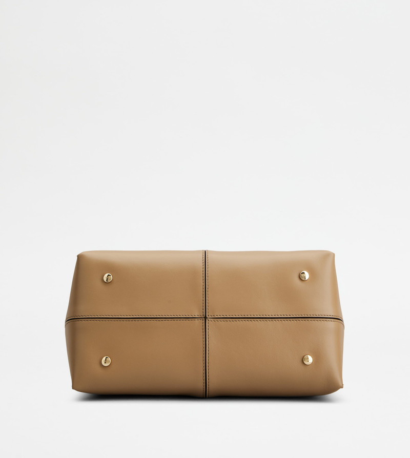 TOD'S DI BAG FOLIO IN LEATHER SMALL - BROWN 4