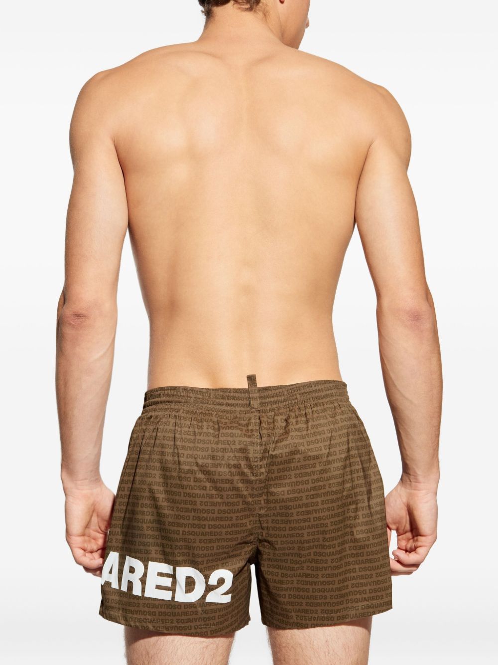logo-print swim shorts - 4