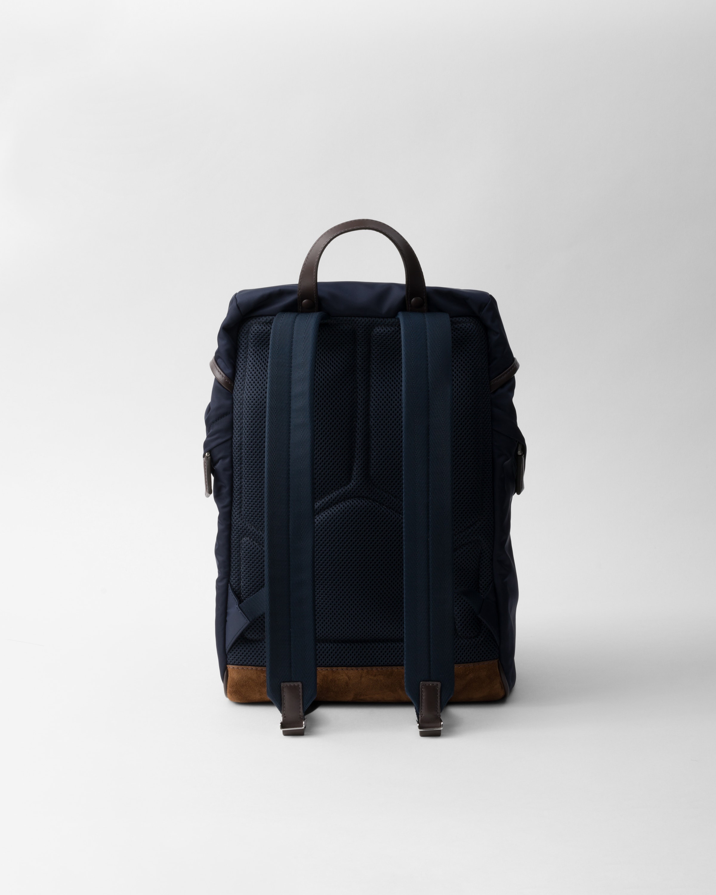 Re-Nylon and leather backpack - 4